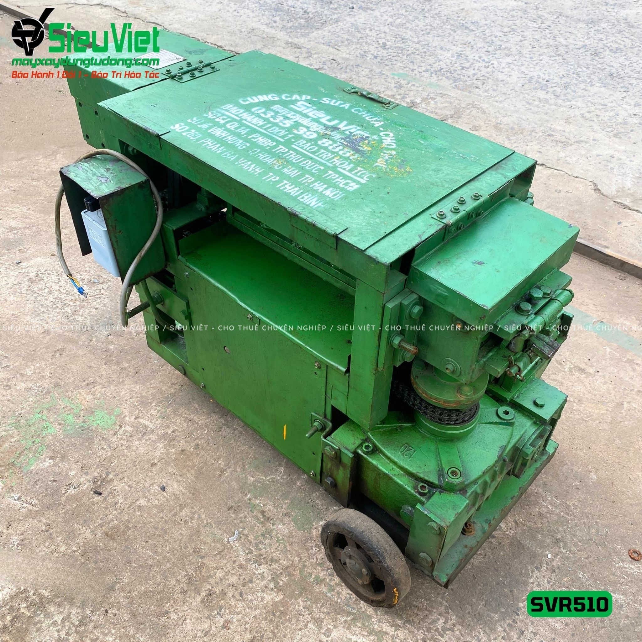 Máy duỗi sắt phế liệu phi 6-10 SVR510 (Điện 380v, 3 Pha)