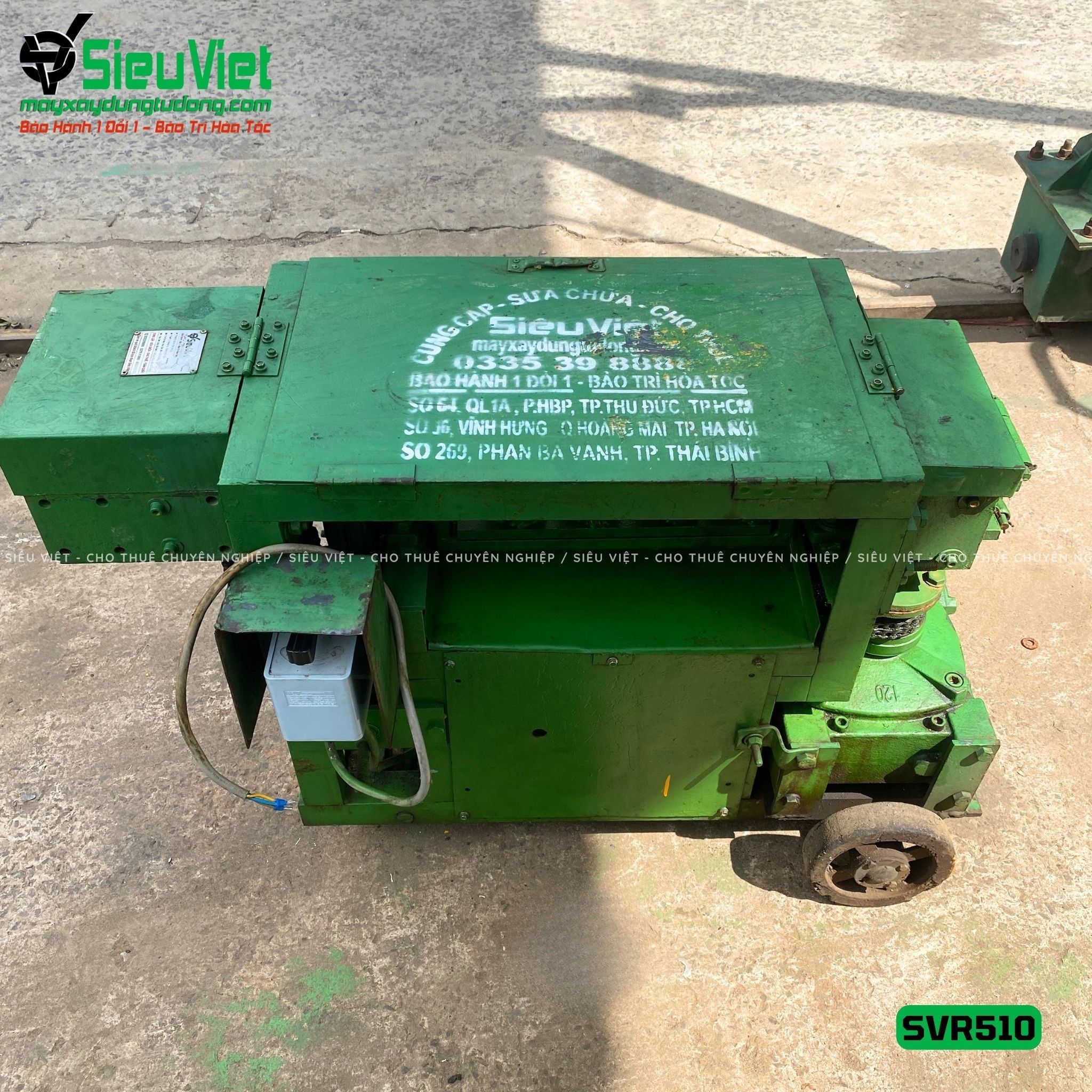 Máy duỗi sắt phế liệu phi 6-10 SVR510 (Điện 380v, 3 Pha)