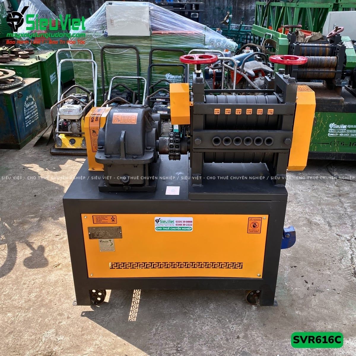 Máy duỗi sắt phế liệu phi 6-16 SVR616C (Điện 380v, 3 Pha)