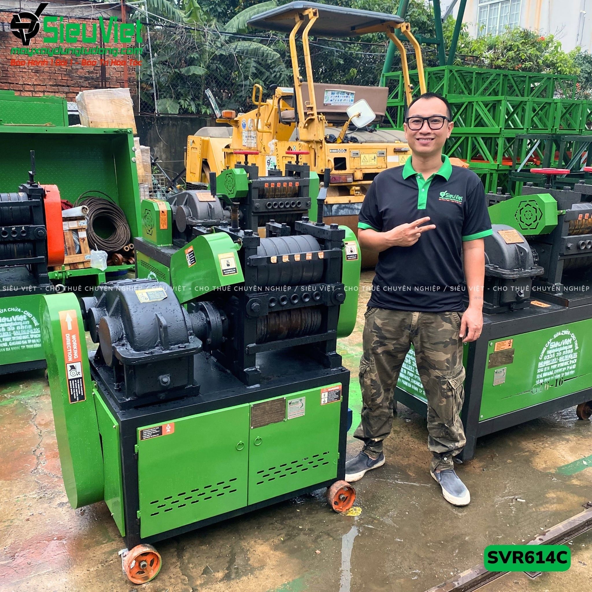 Máy duỗi sắt phế liệu phi 6-14 SVR614C (Điện 380v, 3 Pha)