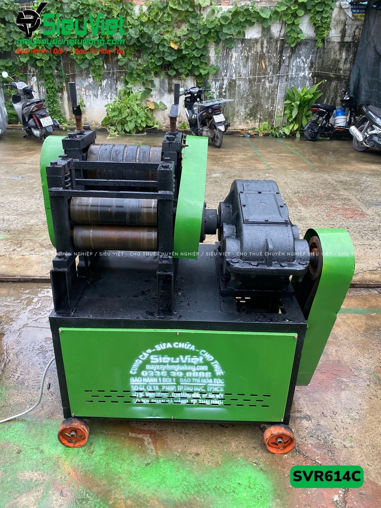 Máy duỗi sắt phế liệu phi 6-14 SVR614C (Điện 380v, 3 Pha)