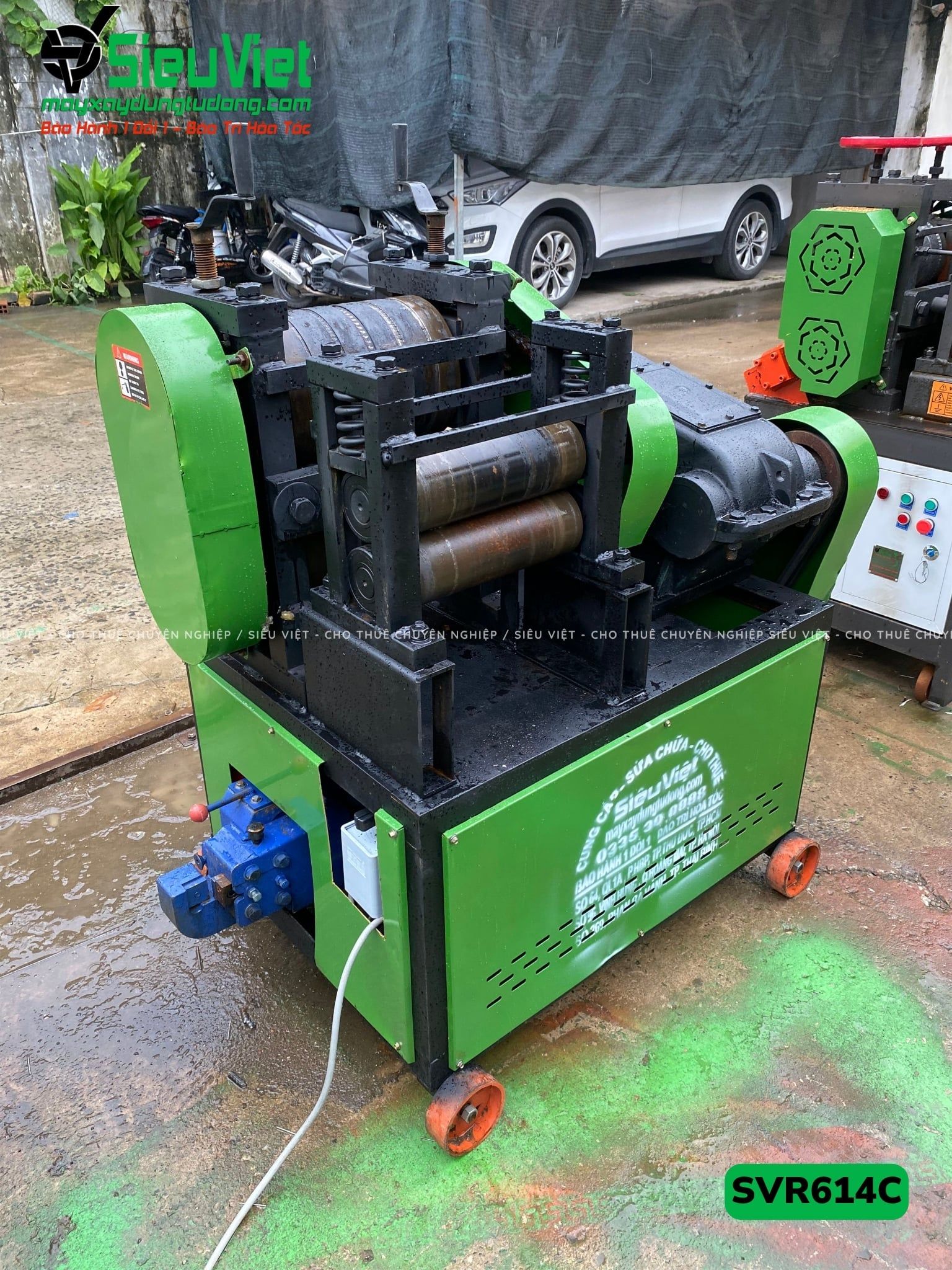 Máy duỗi sắt phế liệu phi 6-14 SVR614C (Điện 380v, 3 Pha)