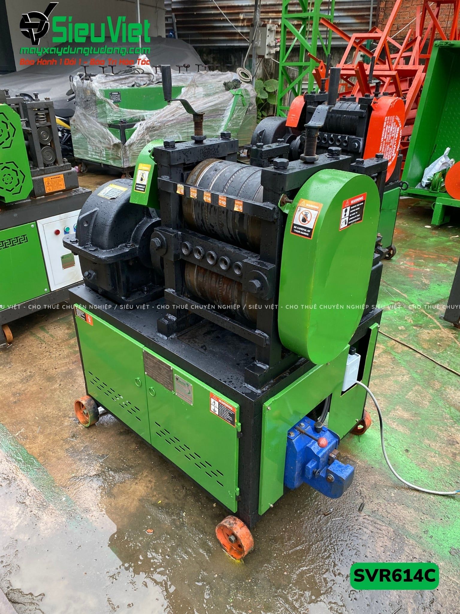 Máy duỗi sắt phế liệu phi 6-14 SVR614C (Điện 380v, 3 Pha)
