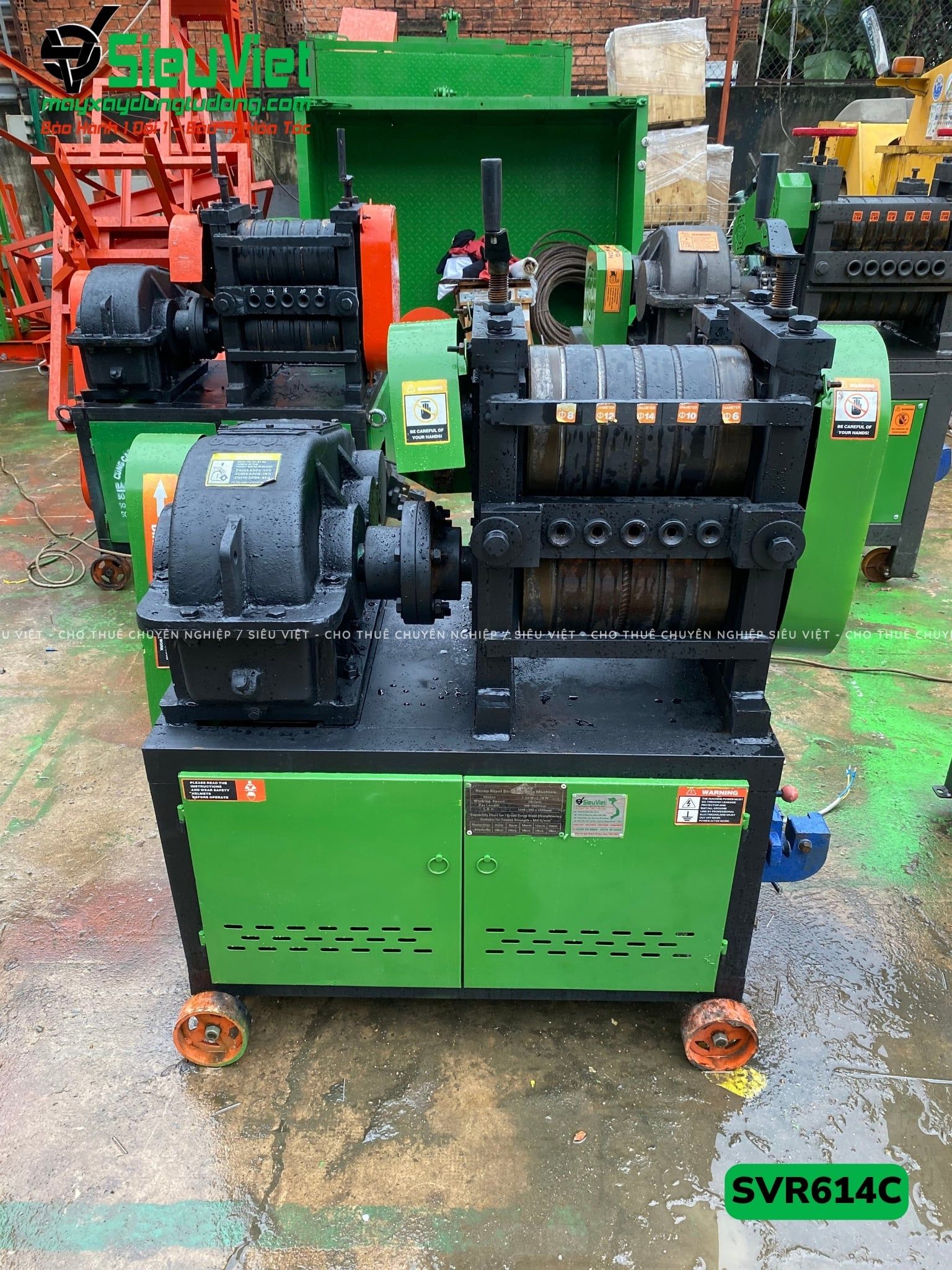 Máy duỗi sắt phế liệu phi 6-14 SVR614C (Điện 380v, 3 Pha)