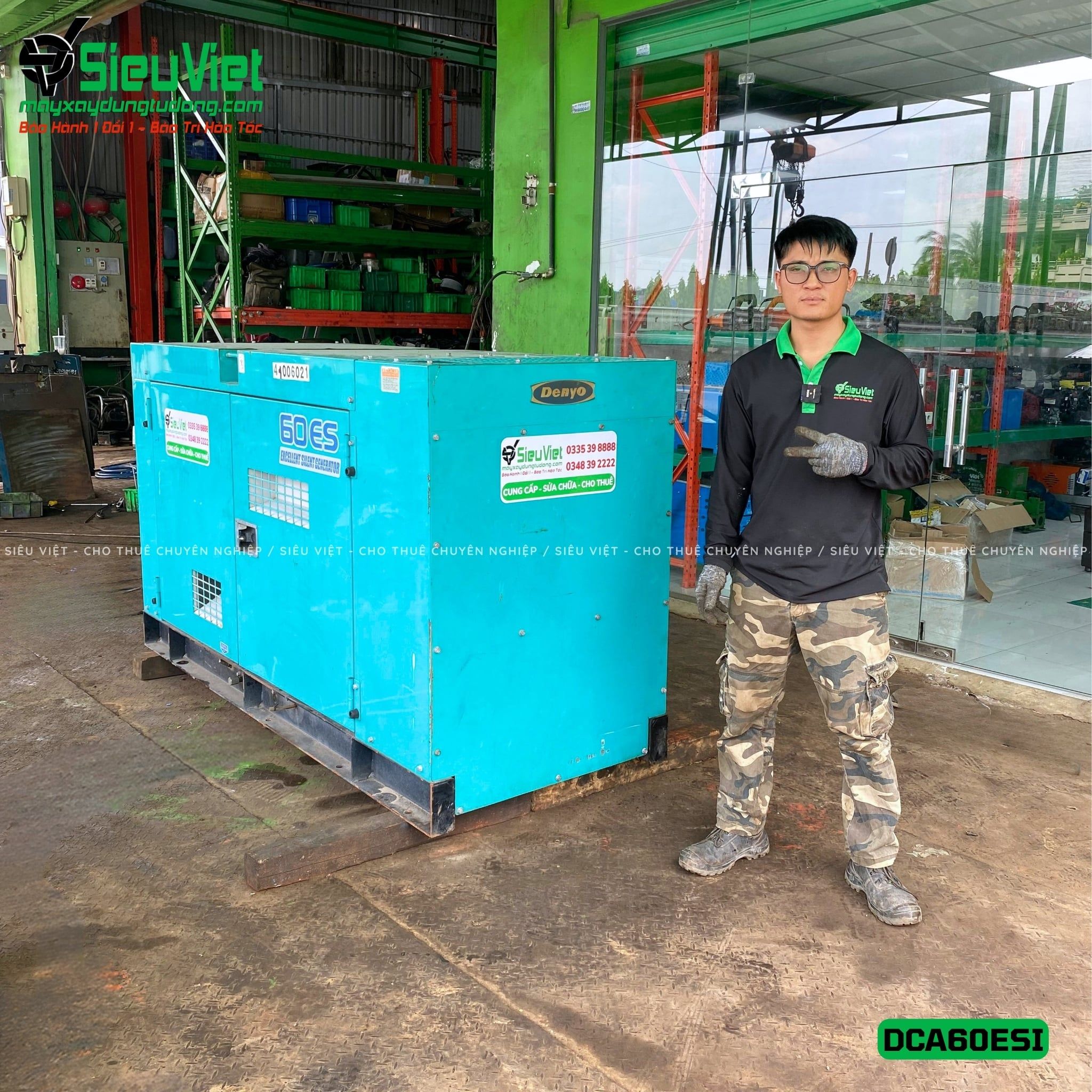 Thuê Ngày Máy phát điện 50kVA DCA60ESI - Động cơ Diesel