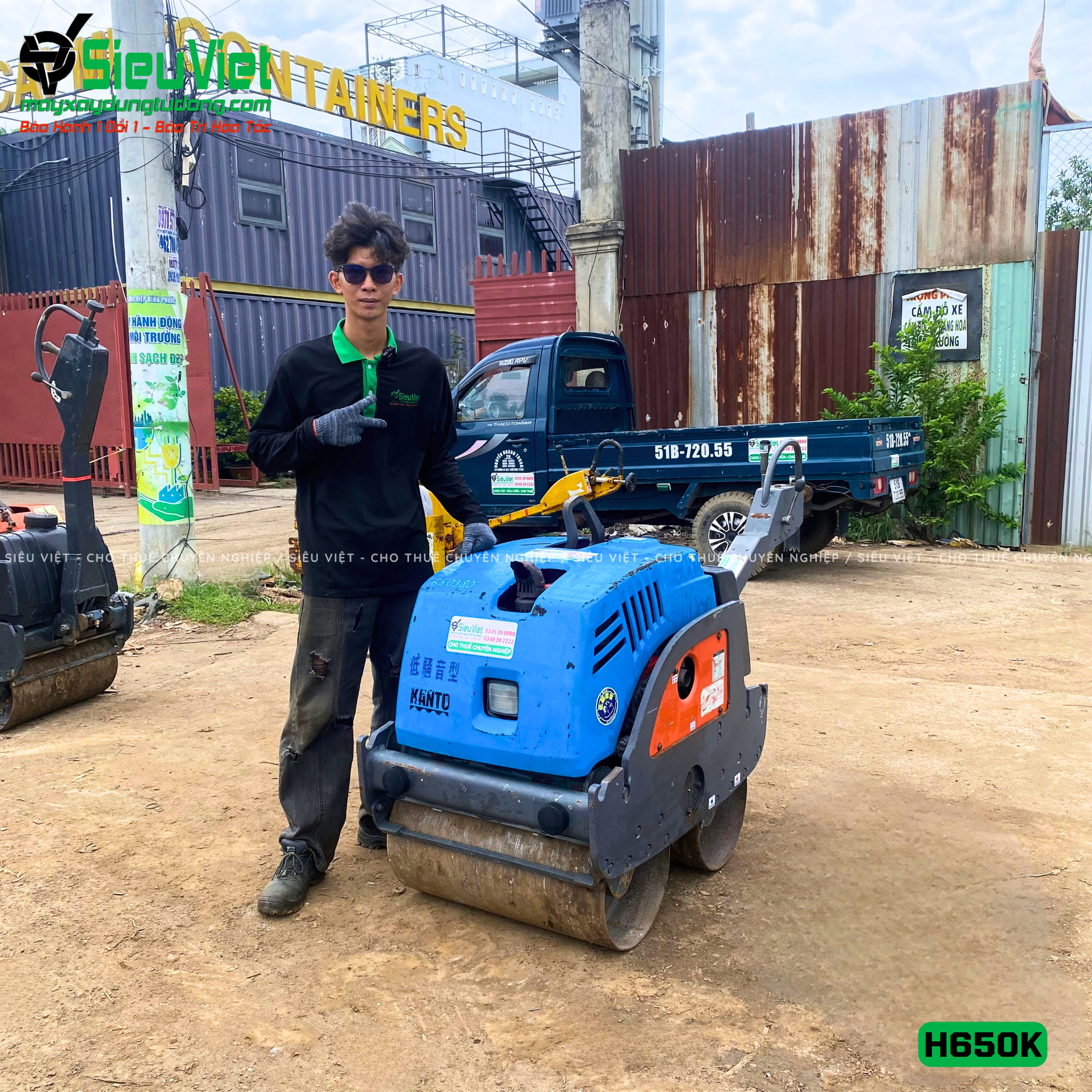 Xe lu rung dắt tay 675kg Kanto H650K Nhật Bản (650380)