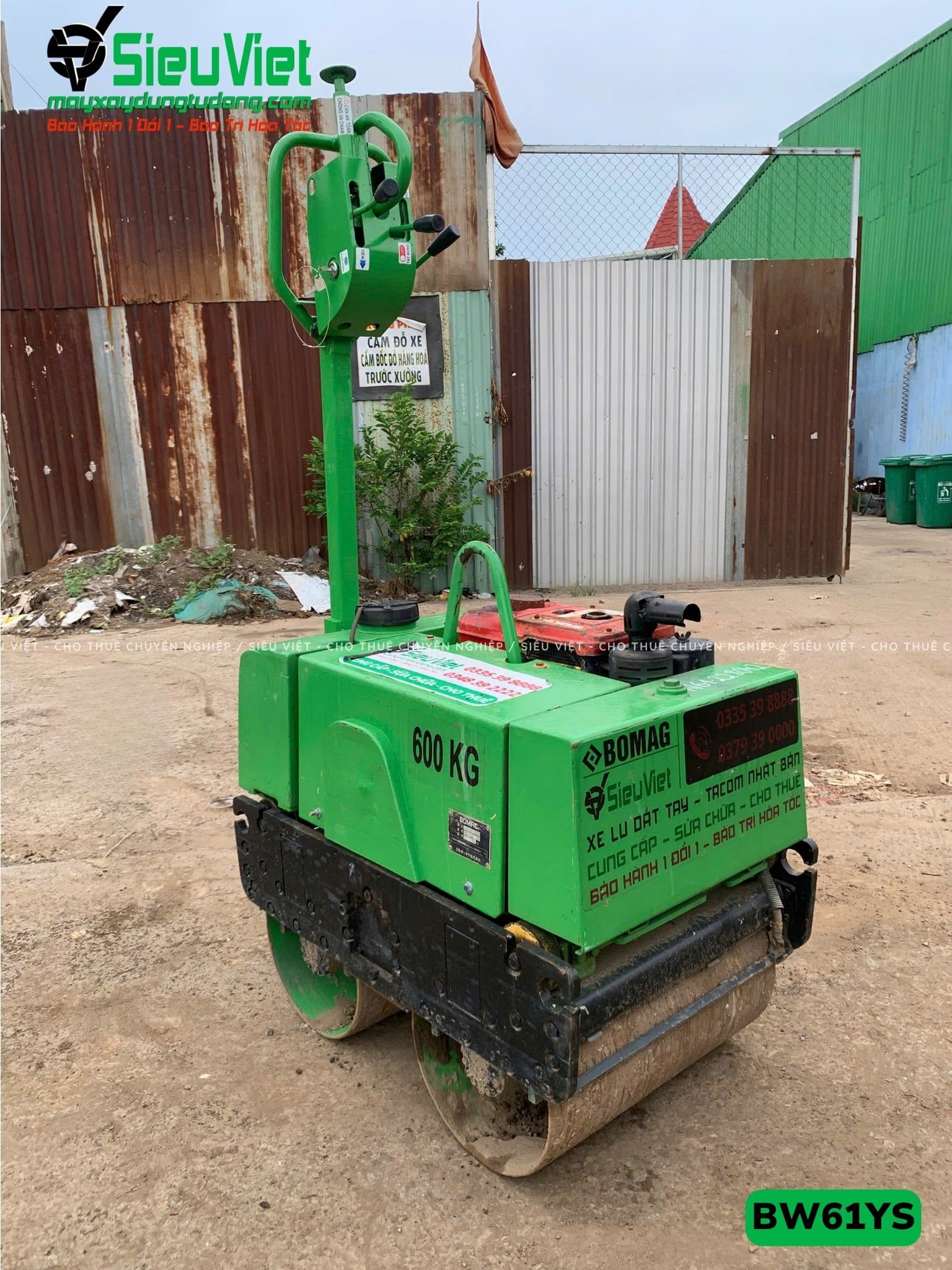 Xe lu rung dắt tay 580Kg Bomag BW61YS Nhật Bản (N61228042)