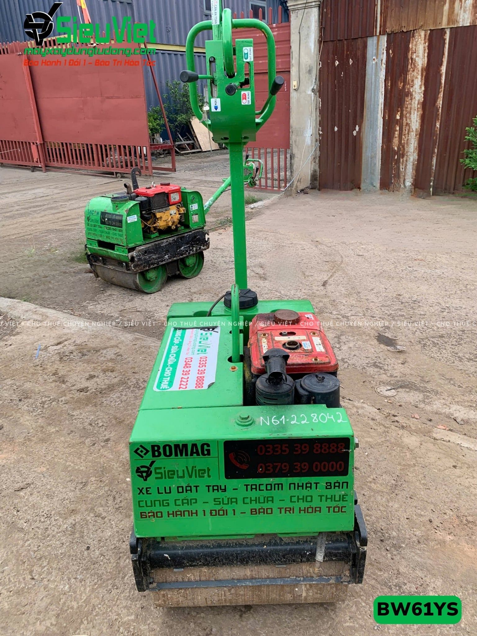 Xe lu rung dắt tay 580Kg Bomag BW61YS Nhật Bản (N61228042)