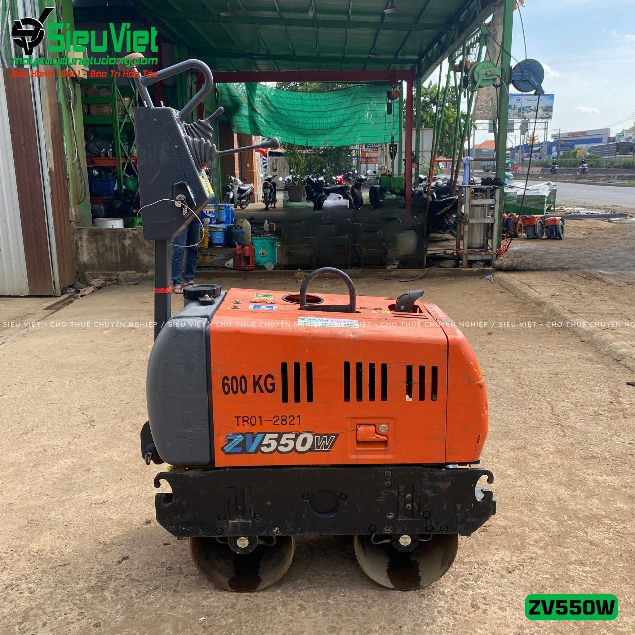 Xe lu rung dắt tay 625Kg Hitachi ZV550W Nhật Bản (11289)