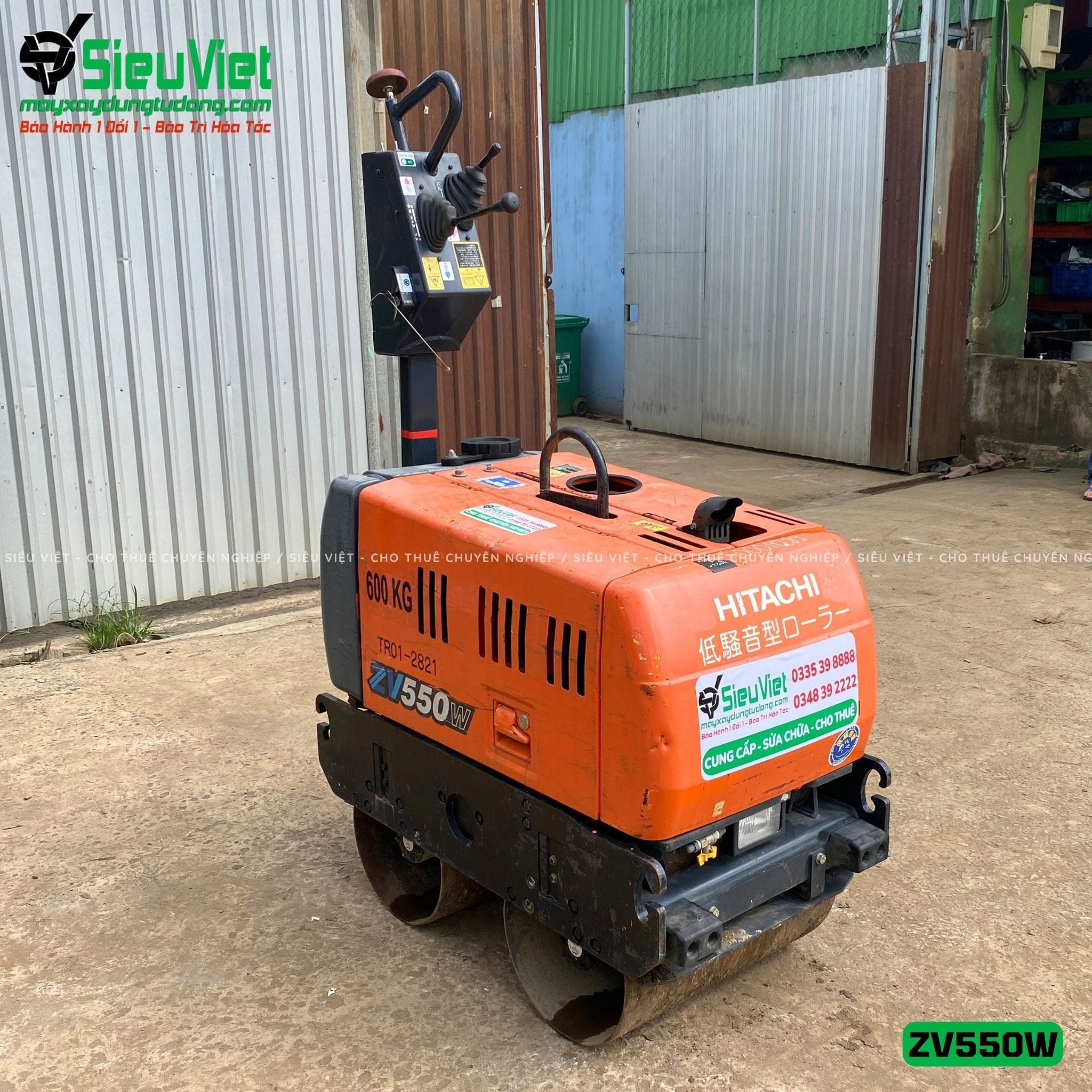 Xe lu rung dắt tay 625Kg Hitachi ZV550W Nhật Bản (11289)