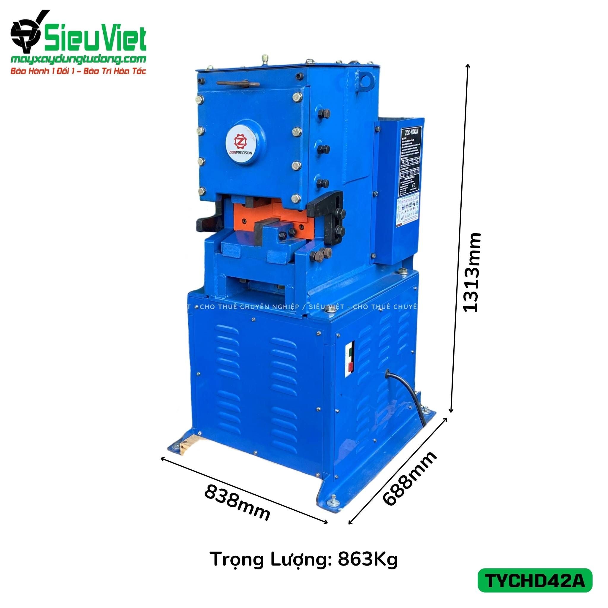 Máy cắt thép TYC-HD42A Taeyeon Hàn Quốc - Điện 380v, 3 Pha