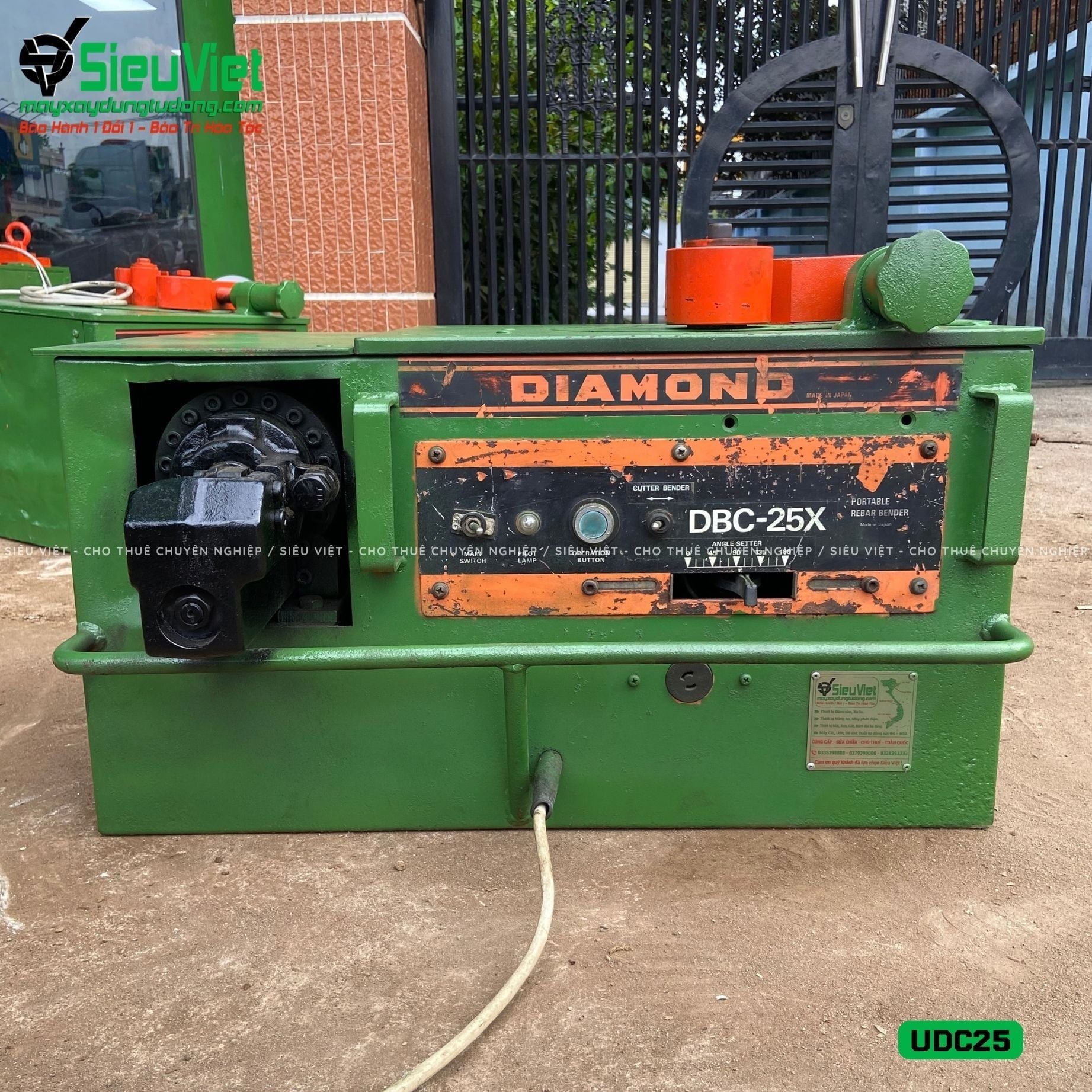 (Cũ) Máy uốn cắt sắt UDC25 Diamond Nhật Bản - Điện 220v, 1 Pha