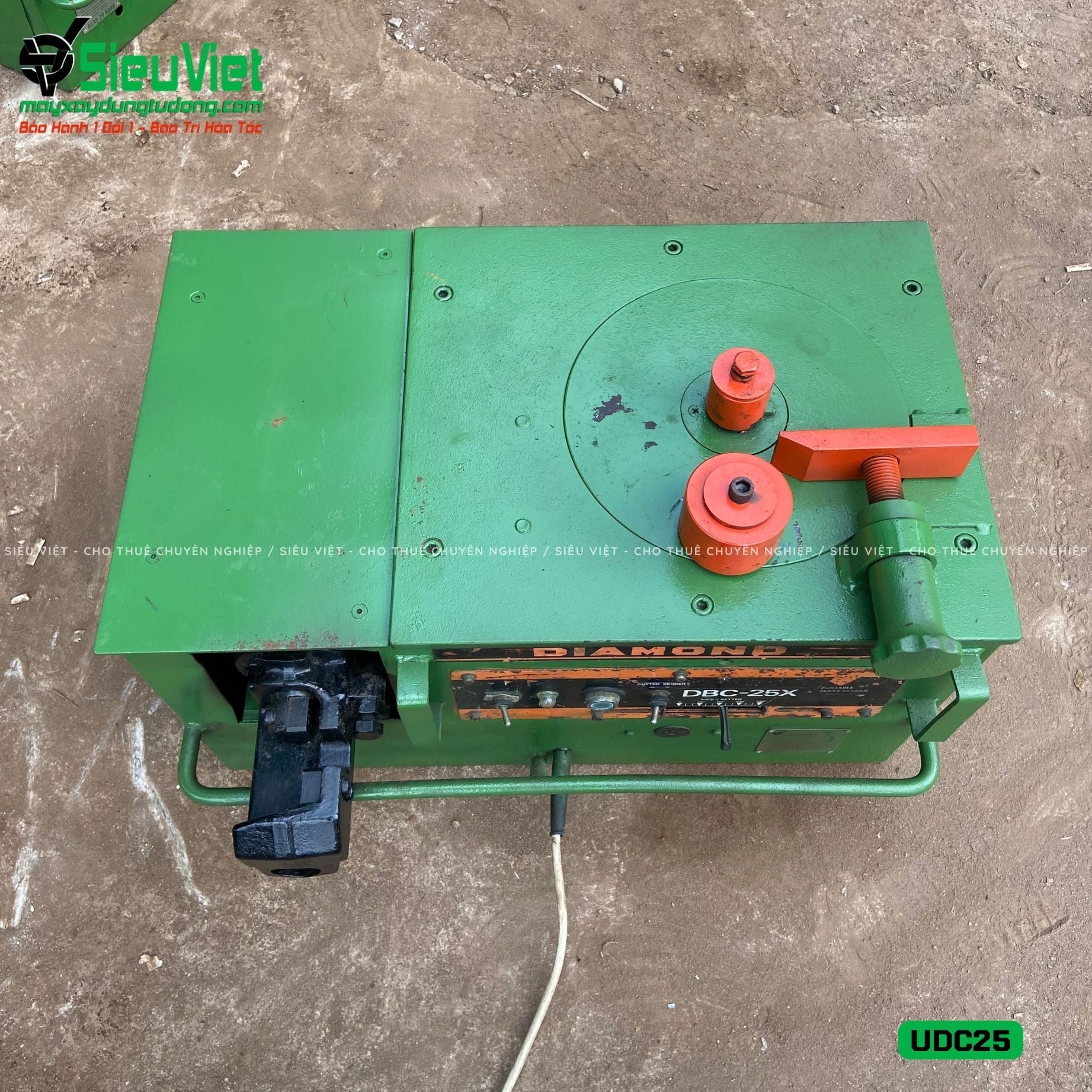 Thuê Tháng Máy uốn cắt sắt phi 6-25 UDC25 - Điện 220V, 1 Pha