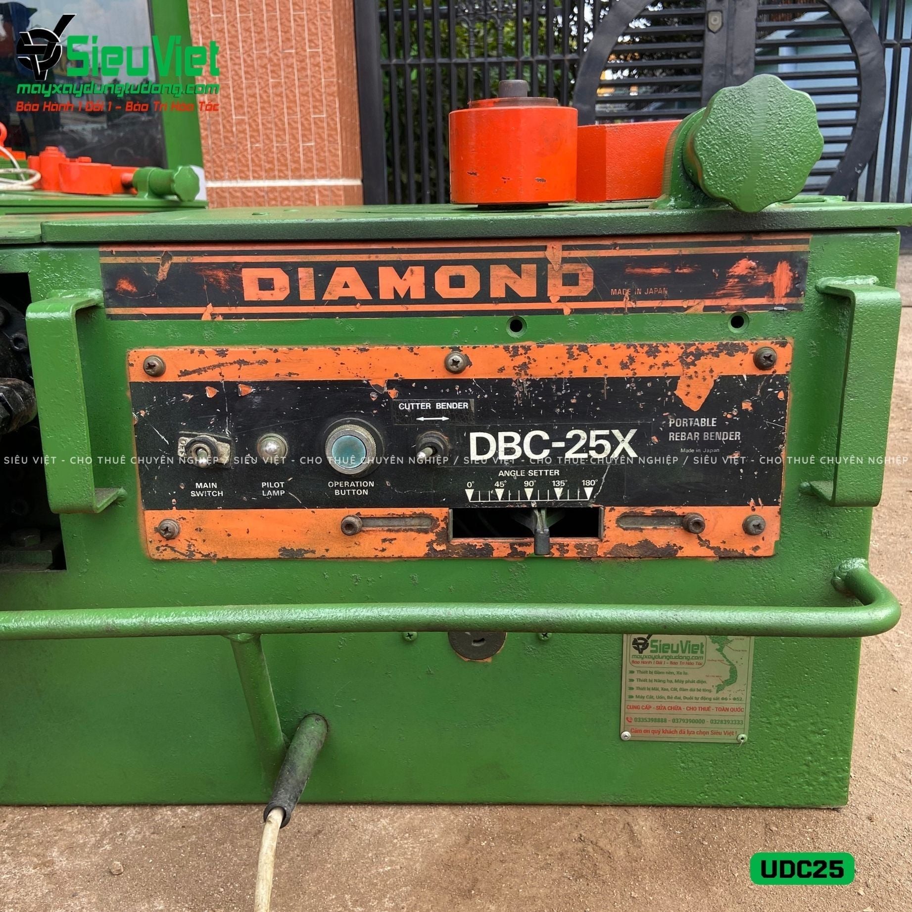 (Cũ) Máy uốn cắt sắt UDC25 Diamond Nhật Bản - Điện 220v, 1 Pha