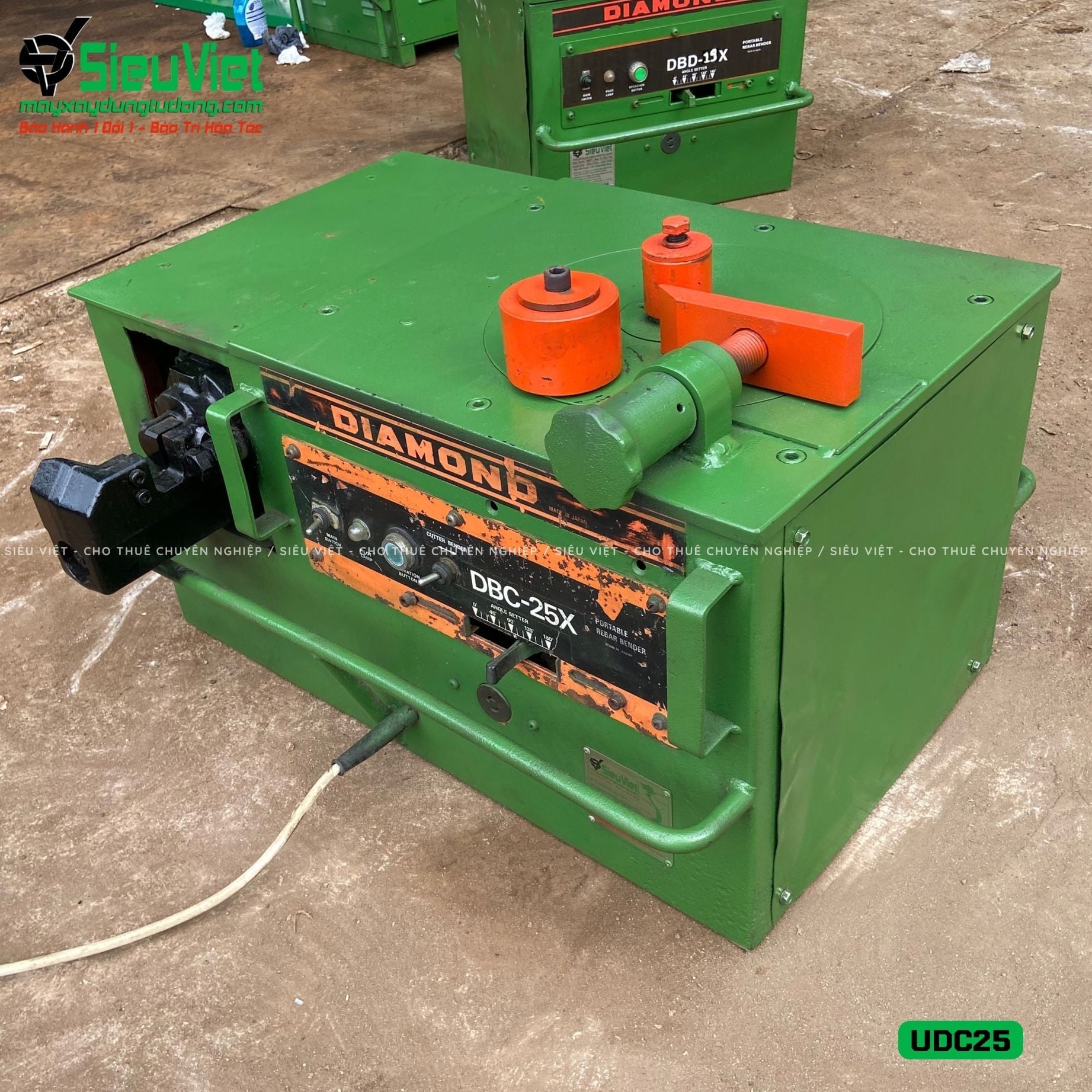 Thuê Tháng Máy uốn cắt sắt phi 6-25 UDC25 - Điện 220V, 1 Pha
