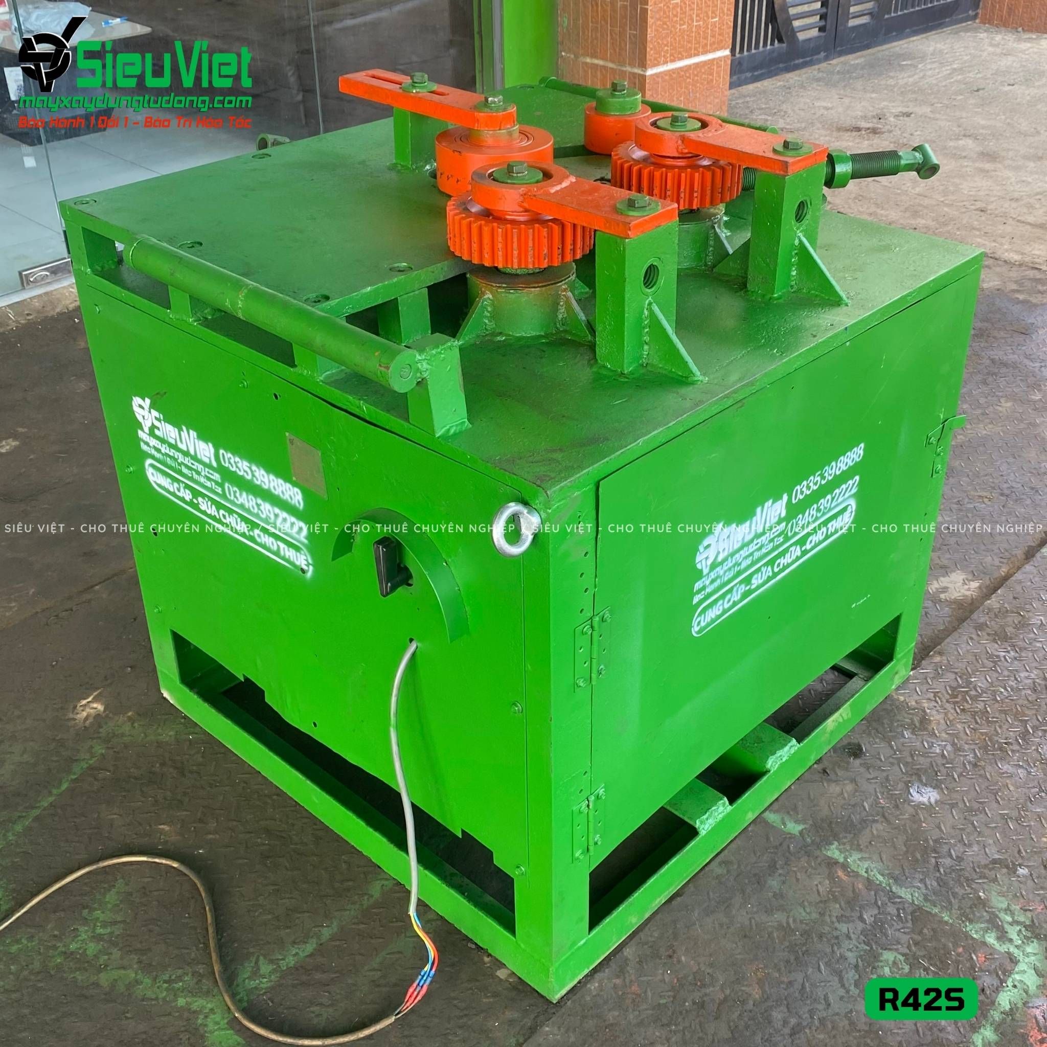 Thuê Tháng Máy uốn tròn sắt phi 16-40 R42, R42S - Điện 380v, 3 pha