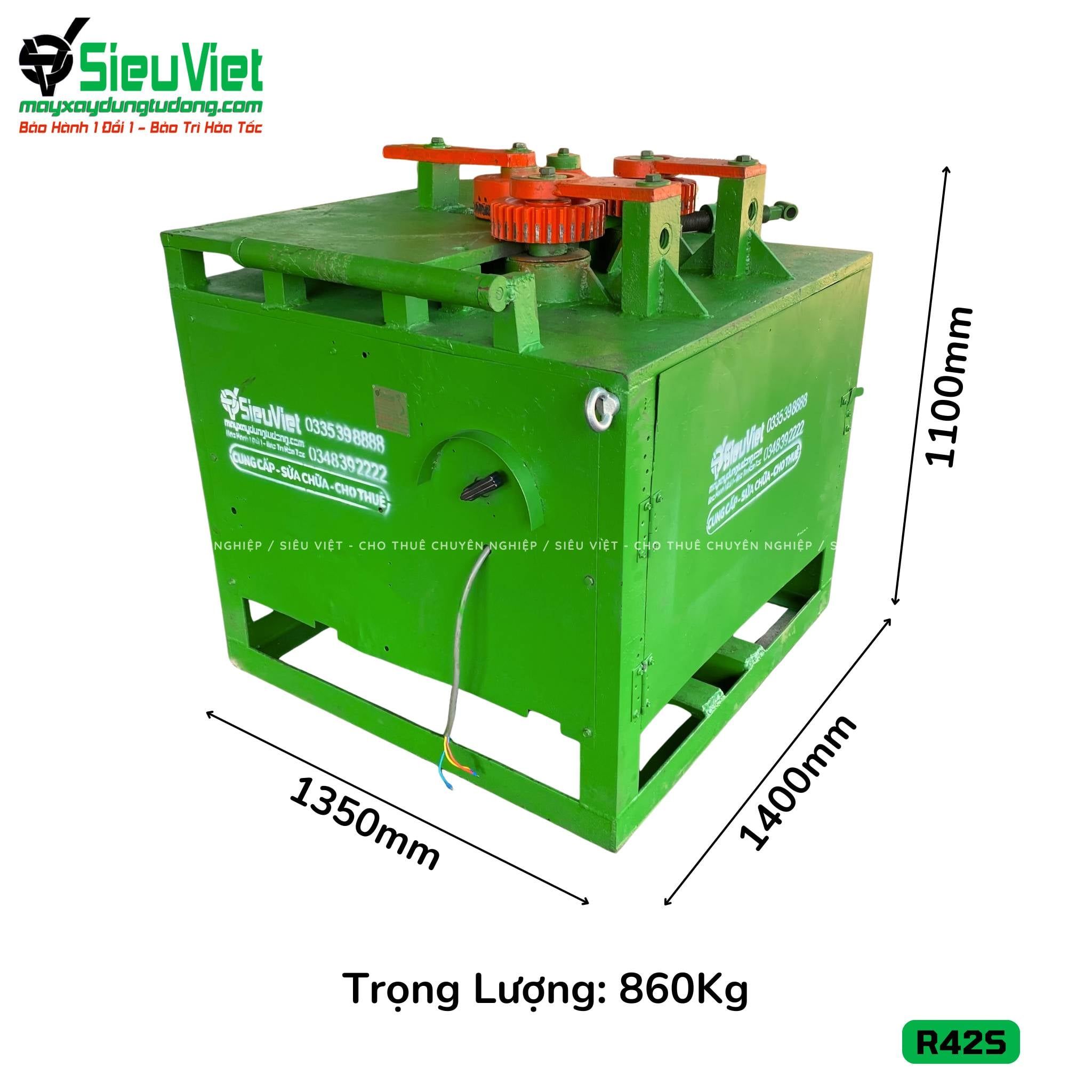 (Cũ) Máy uốn đai tròn R42S Việt Nam - Điện 380v, 3 Pha