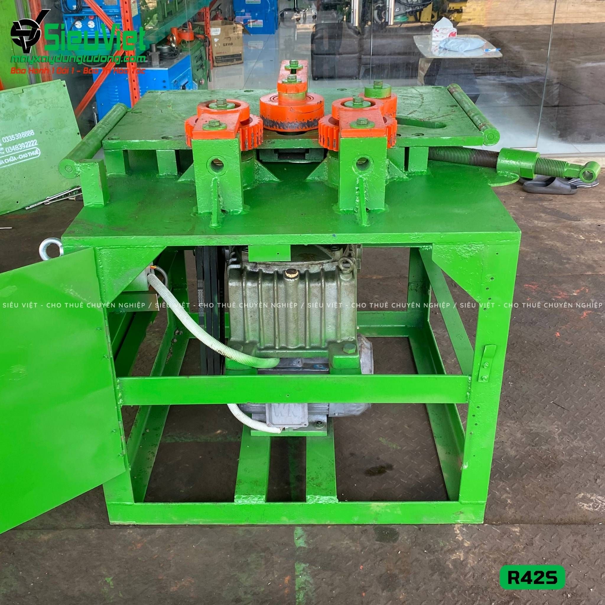 Thuê Tháng Máy uốn tròn sắt phi 16-40 R42, R42S - Điện 380v, 3 pha