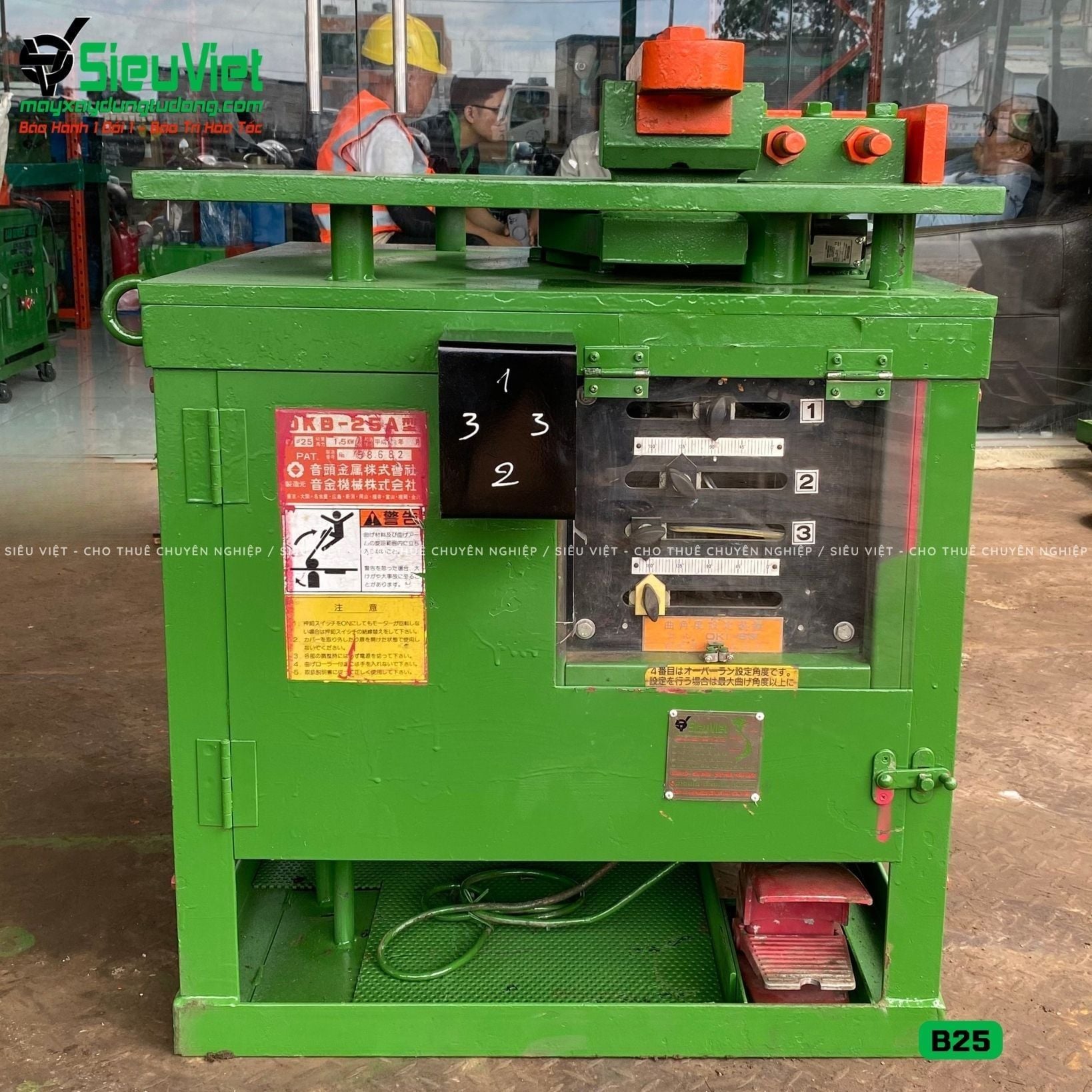 (Cũ) Máy uốn sắt B25 Nhật Bản - Điện 380V, 3 Pha