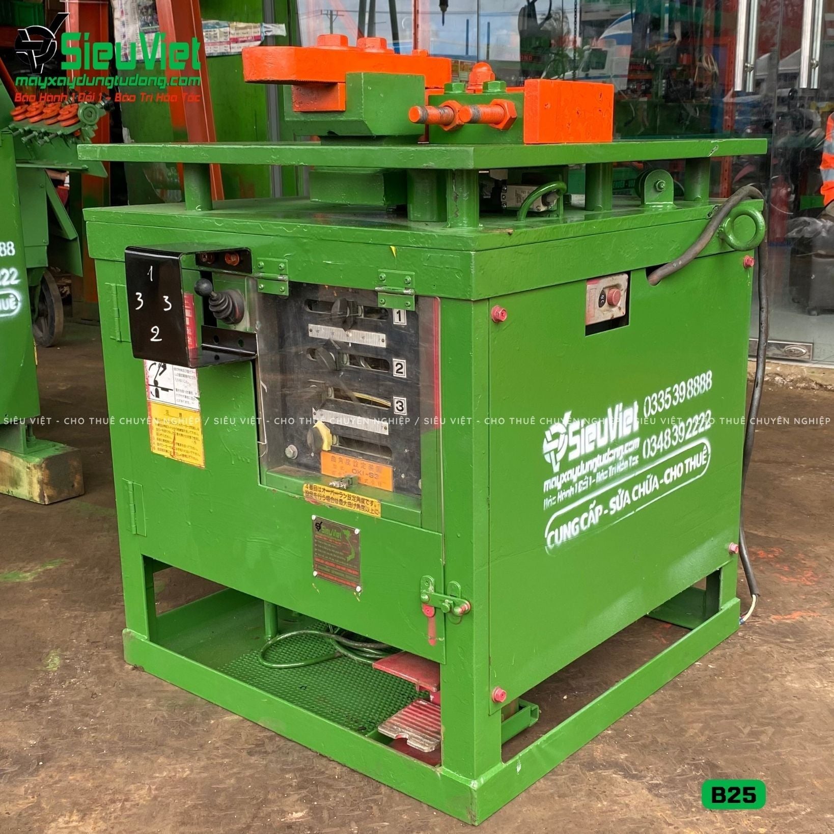 (Cũ) Máy uốn sắt B25 Nhật Bản - Điện 380V, 3 Pha