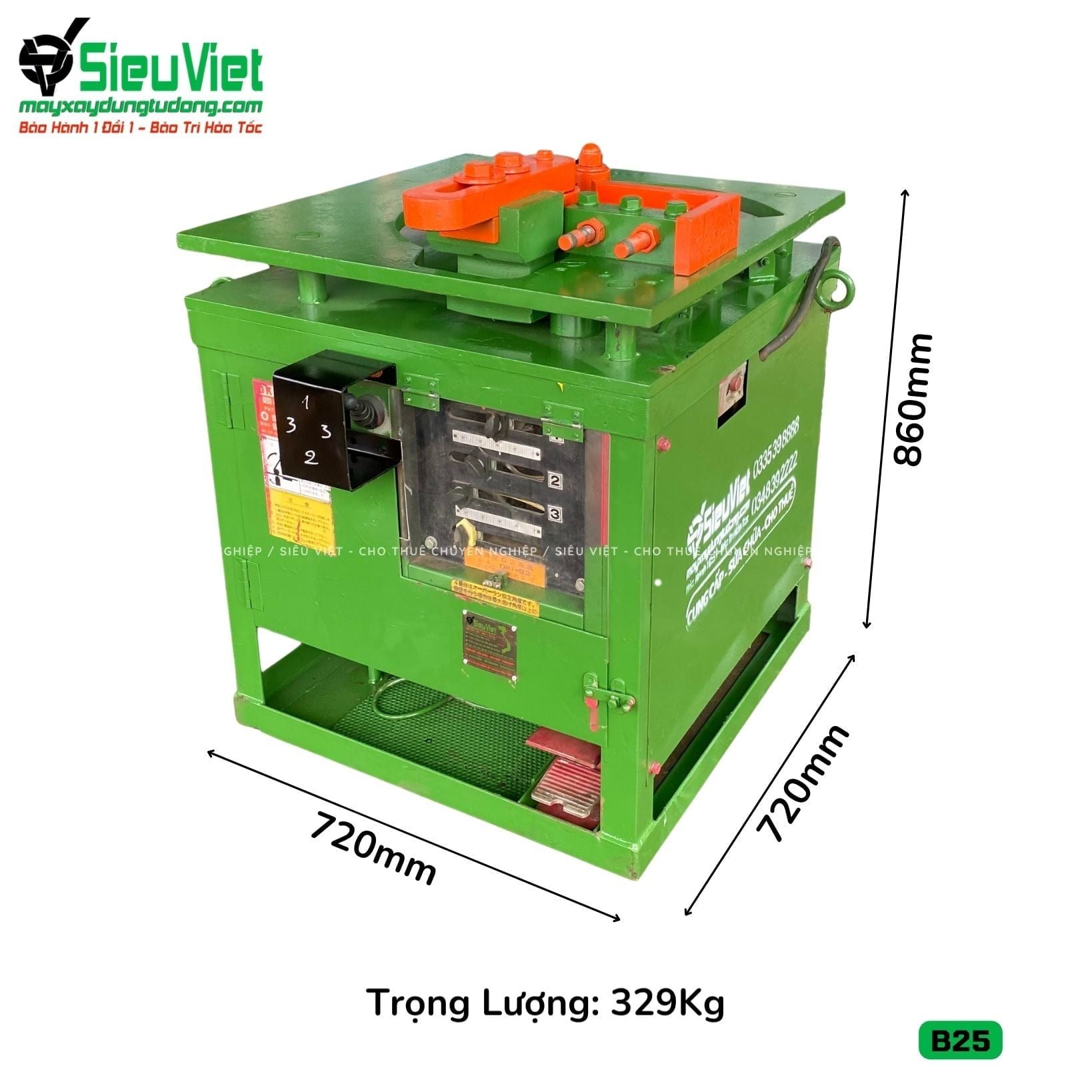 (Cũ) Máy uốn sắt B25 Nhật Bản - Điện 380V, 3 Pha