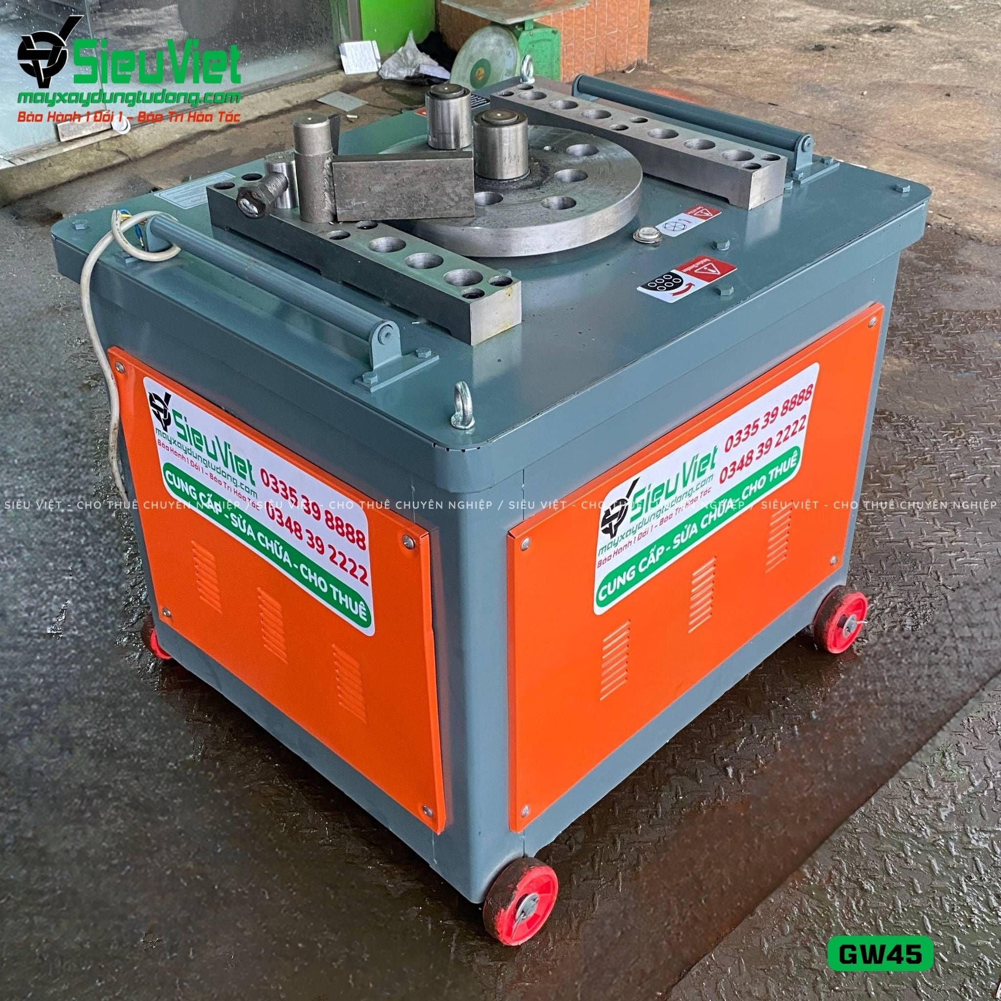 Máy uốn sắt GW45 Trung Quốc - Điện 380V, 3 Pha