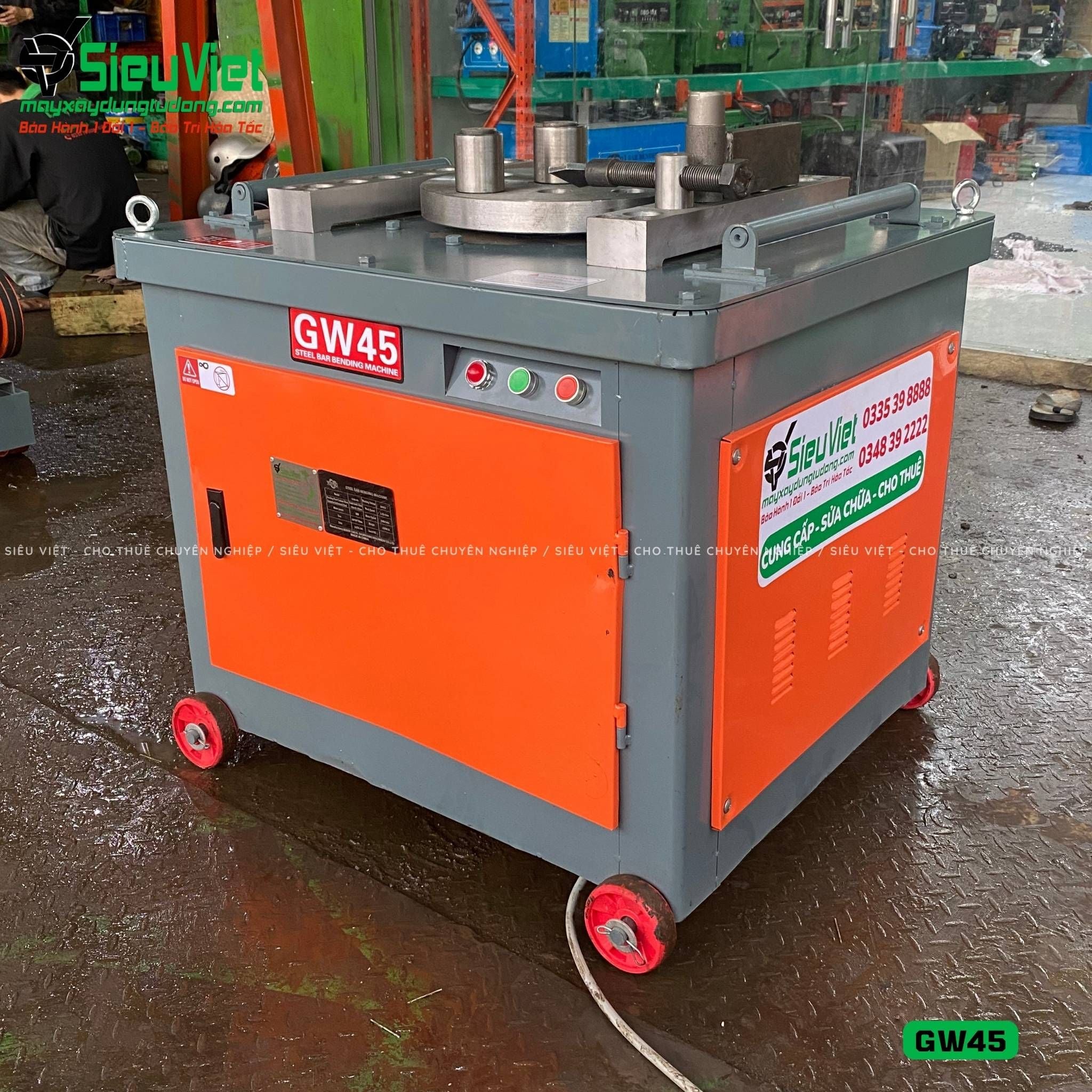 Máy uốn sắt GW45 Trung Quốc - Điện 380V, 3 Pha