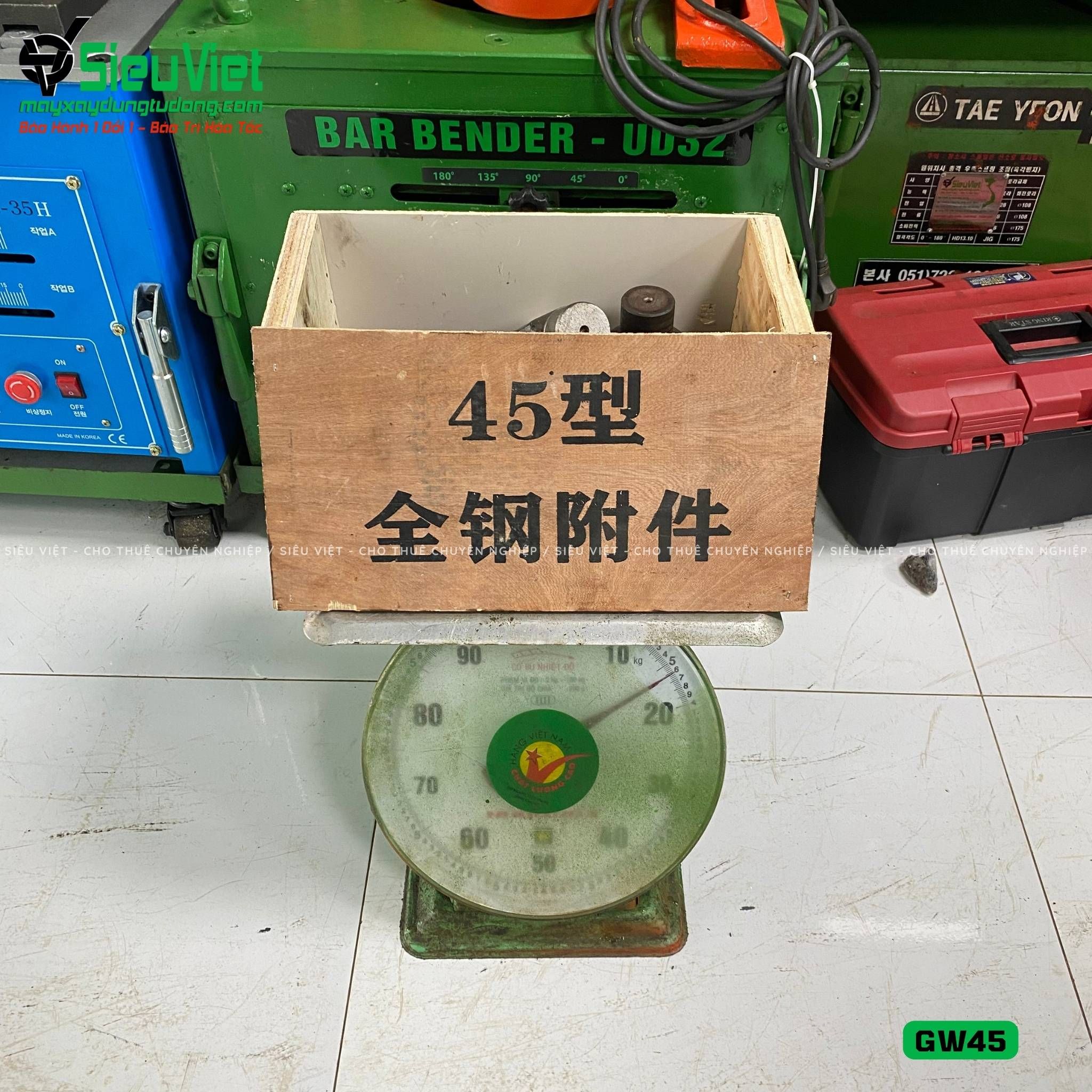 Máy uốn sắt GW45 Trung Quốc - Điện 380V, 3 Pha