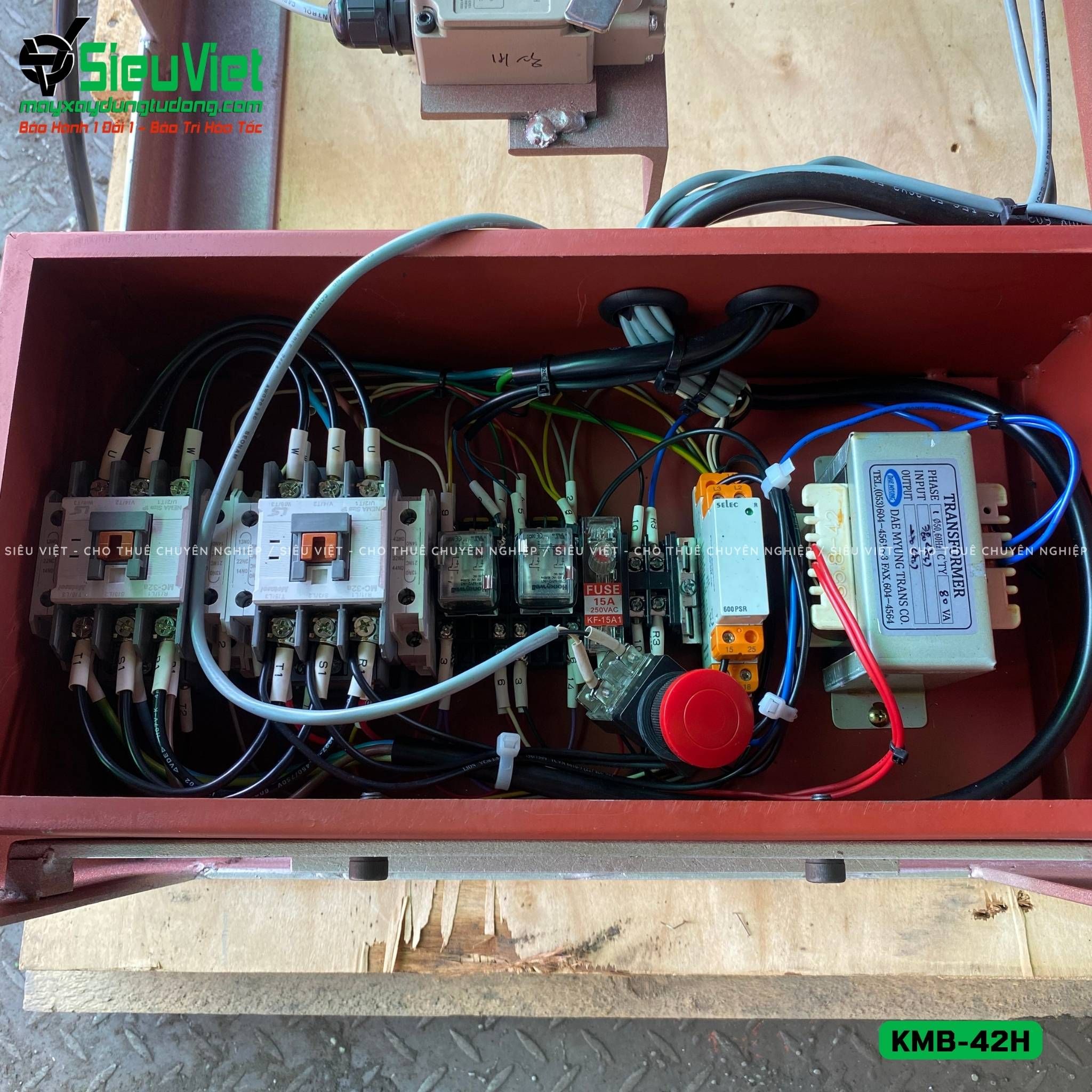 Máy uốn sắt KMB-42H Kunwoo Hàn Quốc - Điện 380v, 3 Pha