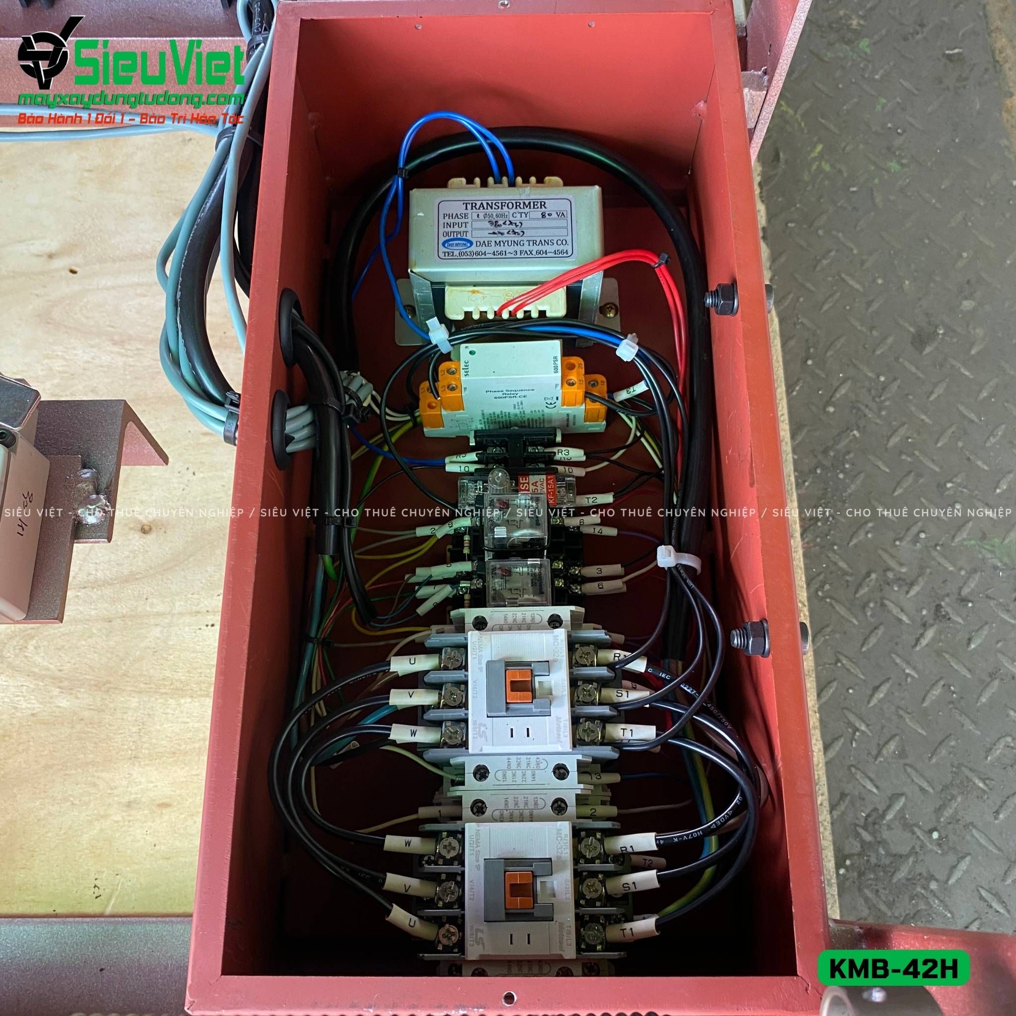 Máy uốn sắt KMB-42H Kunwoo Hàn Quốc - Điện 380v, 3 Pha