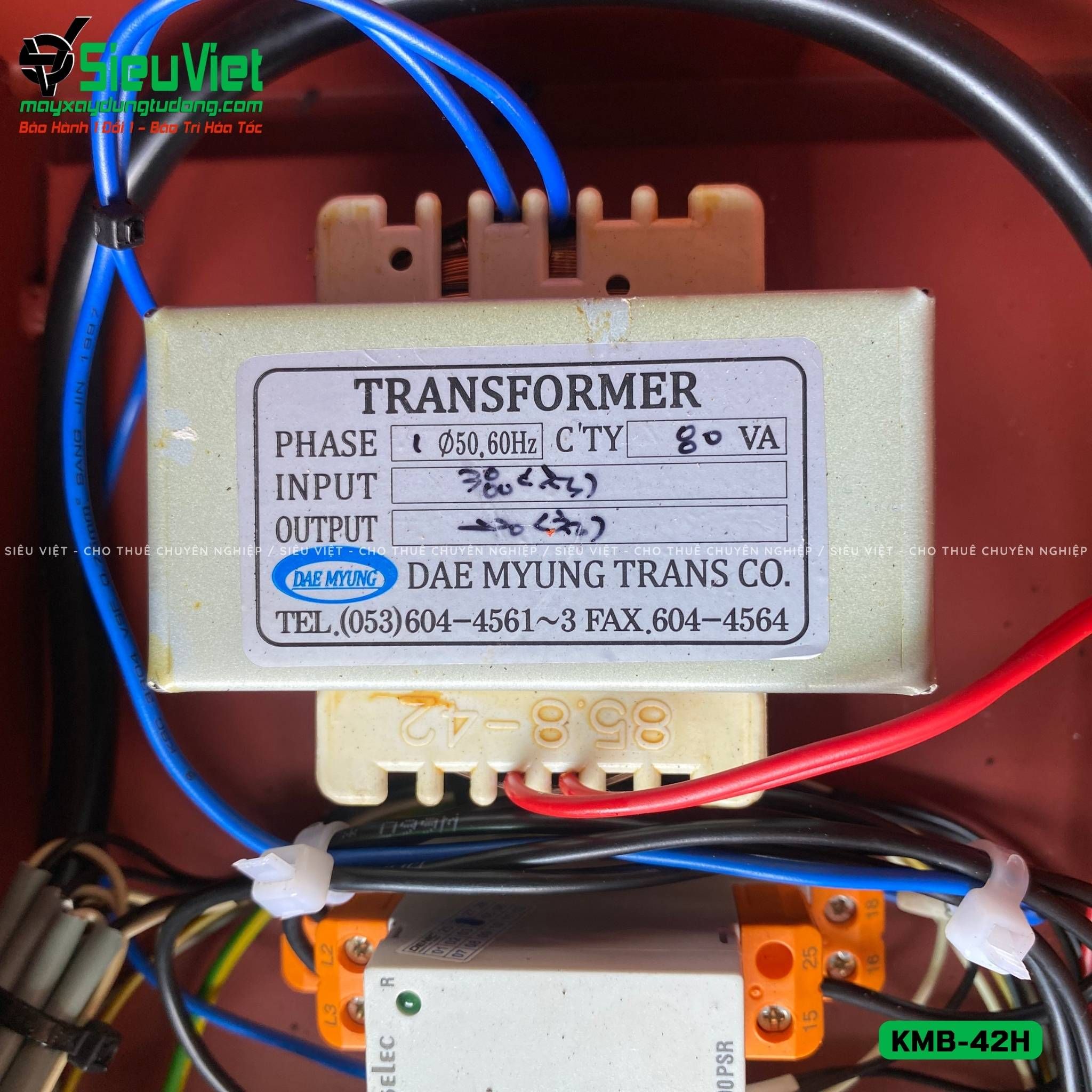 Máy uốn sắt KMB-42H Kunwoo Hàn Quốc - Điện 380v, 3 Pha