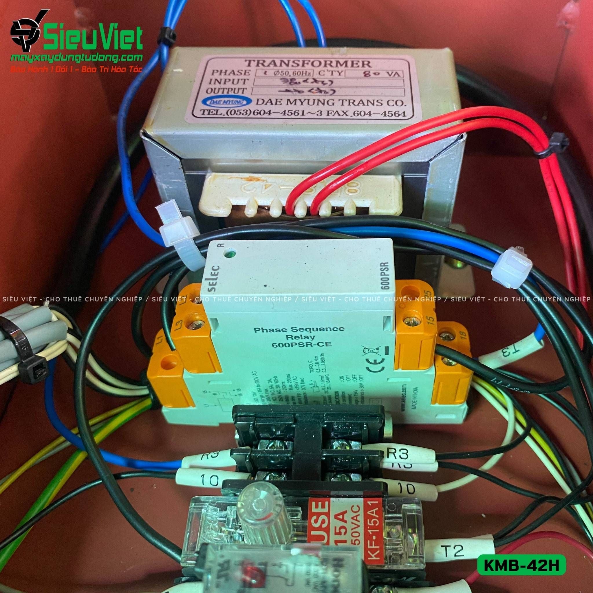 Máy uốn sắt KMB-42H Kunwoo Hàn Quốc - Điện 380v, 3 Pha