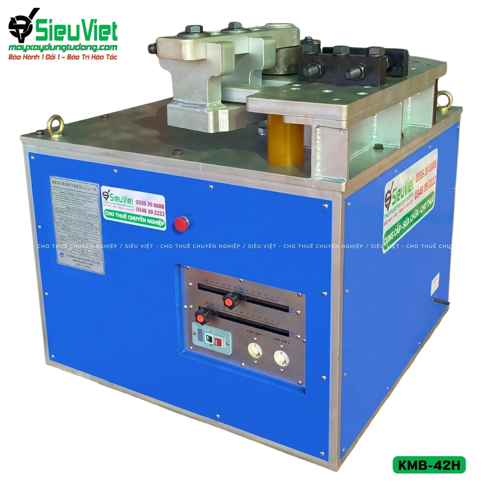 Máy uốn sắt KMB-42H Kunwoo Hàn Quốc - Điện 380v, 3 Pha