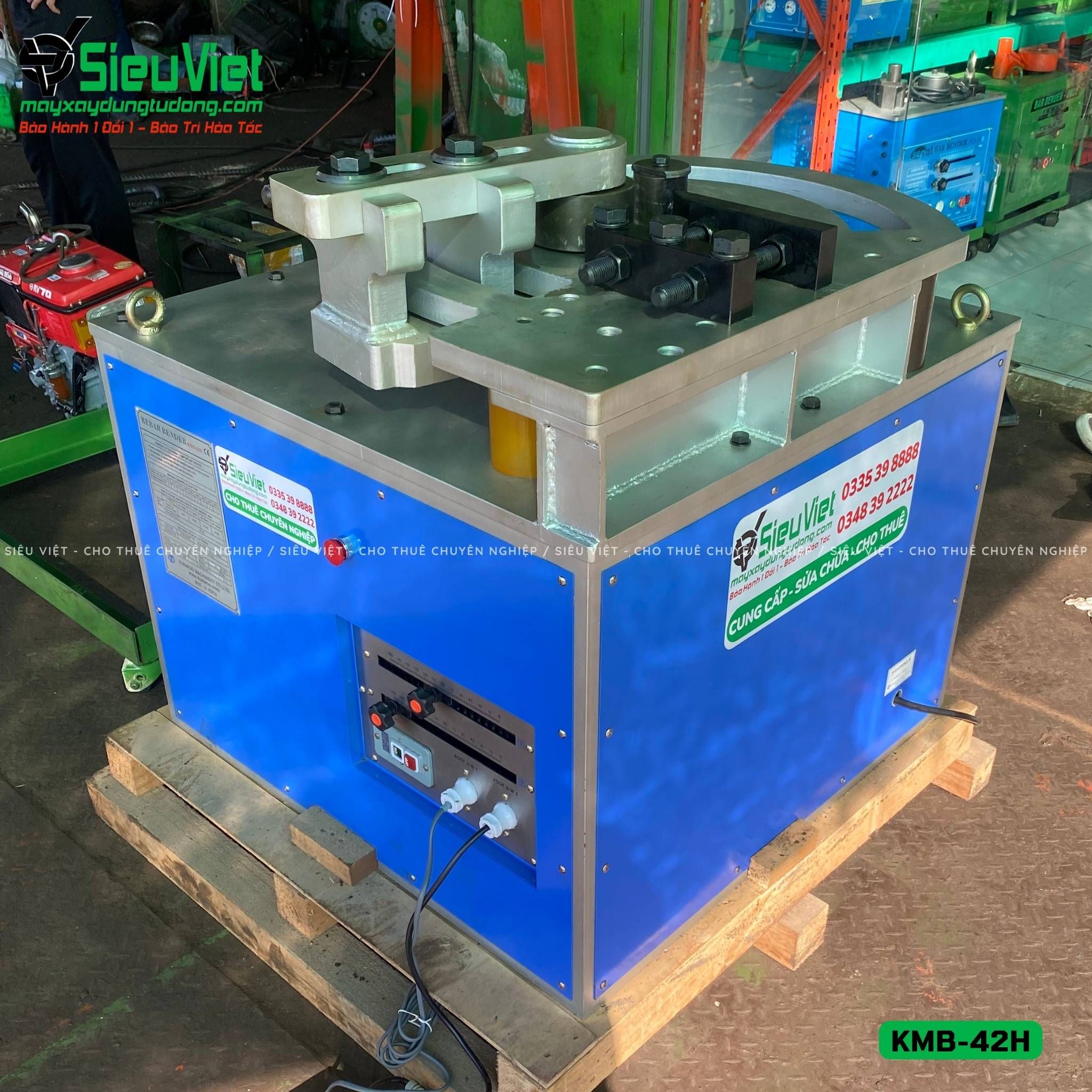 Máy uốn sắt KMB-42H Kunwoo Hàn Quốc - Điện 380v, 3 Pha