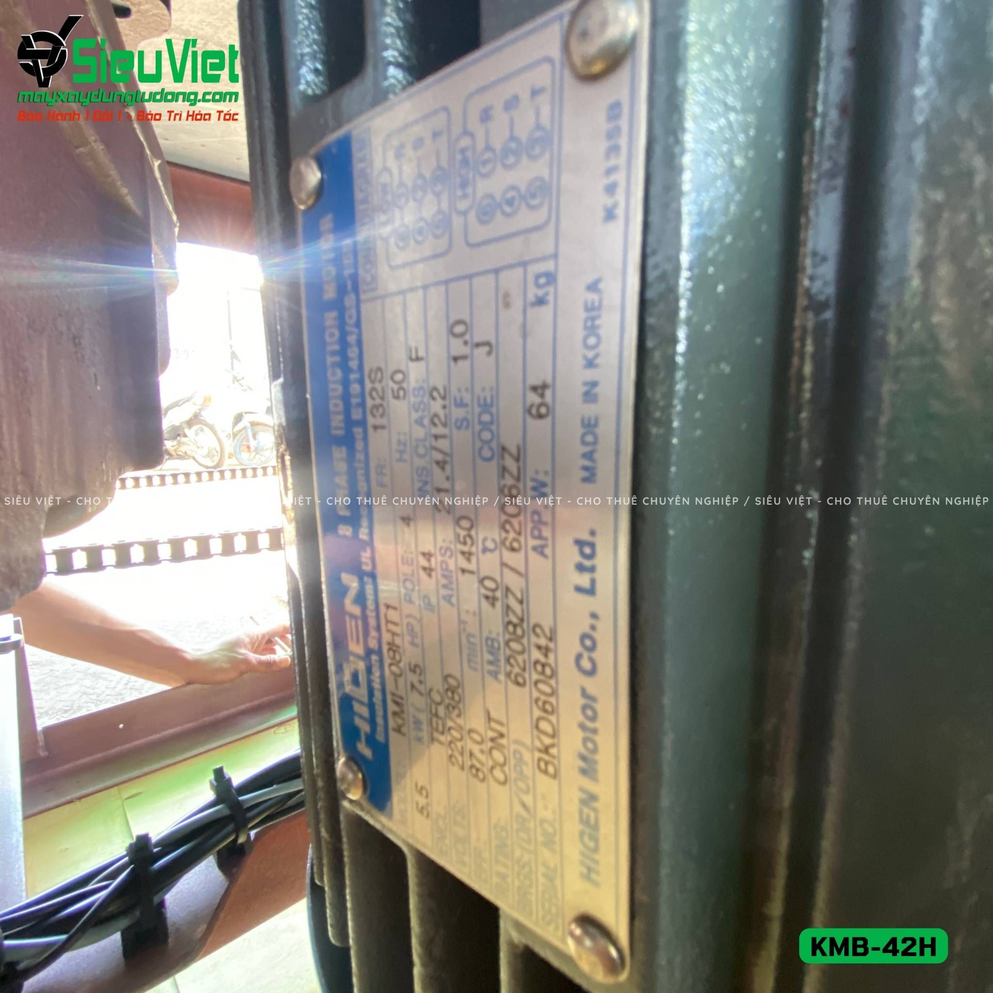 Máy uốn sắt KMB-42H Kunwoo Hàn Quốc - Điện 380v, 3 Pha