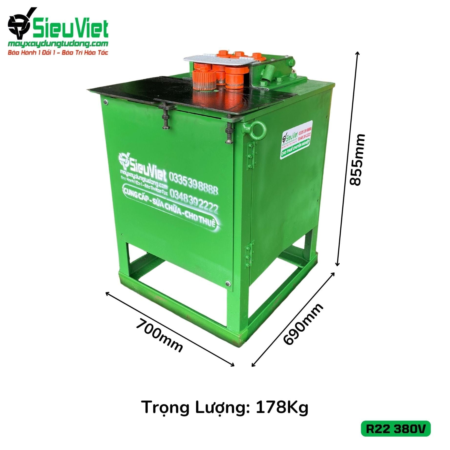 (Cũ) Máy uốn thép tròn R22 Nhật Bản - Điện 380v, 3 Pha