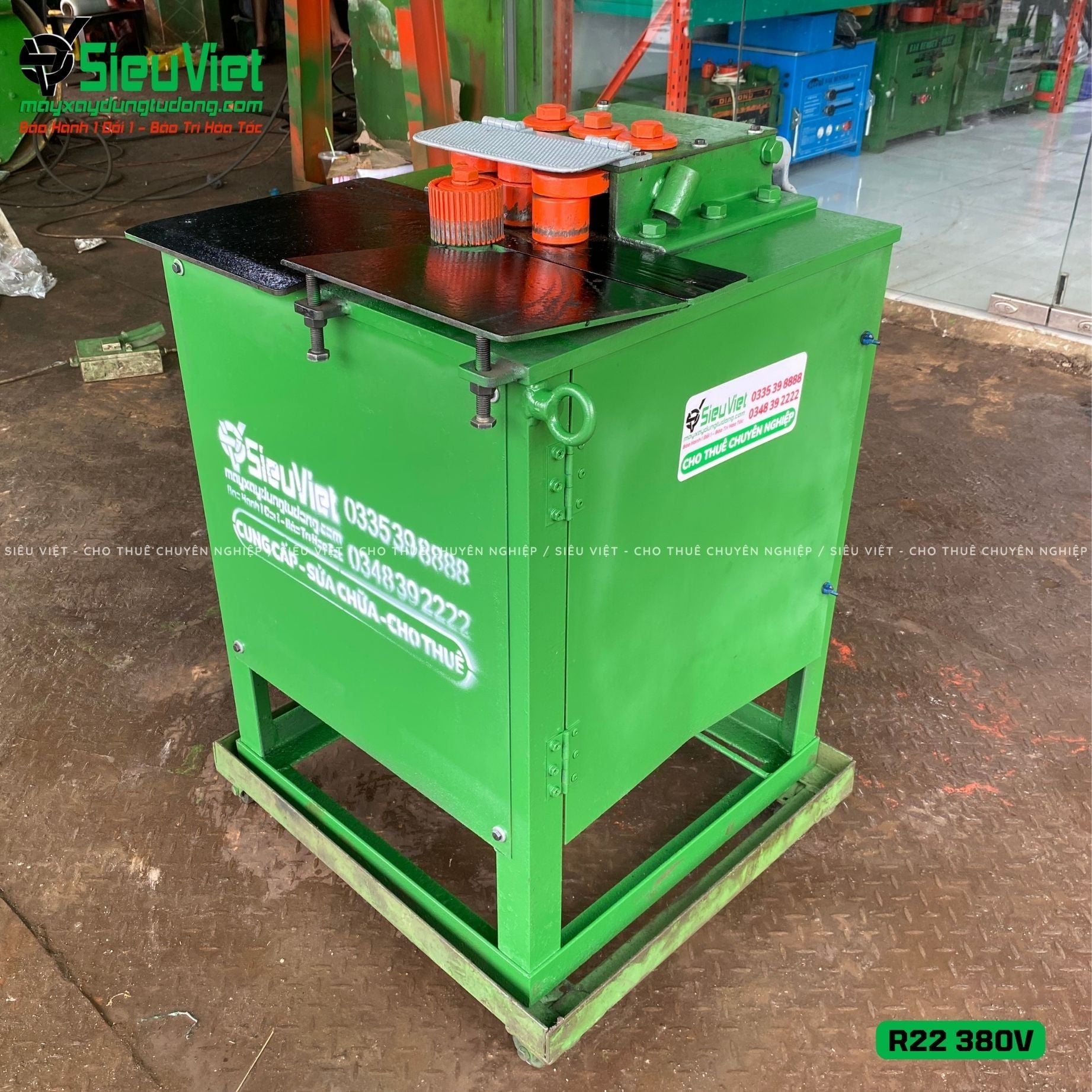 Thuê Tháng Máy uốn tròn sắt phi 10-20 R22 - Điện 380V, 3 Pha