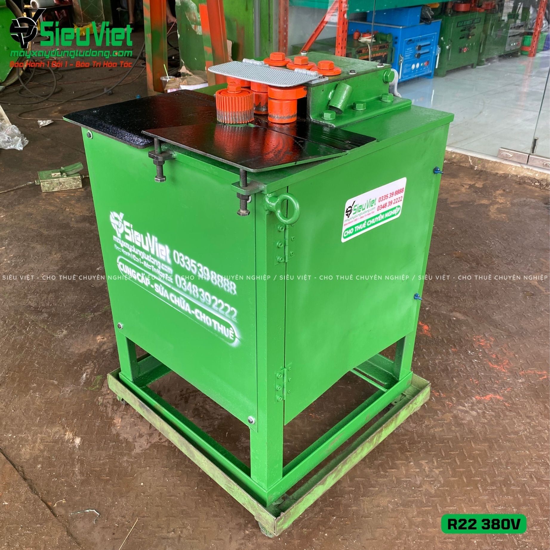 Thuê Tháng Máy uốn tròn sắt phi 10-20 R22 - Điện 380V, 3 Pha