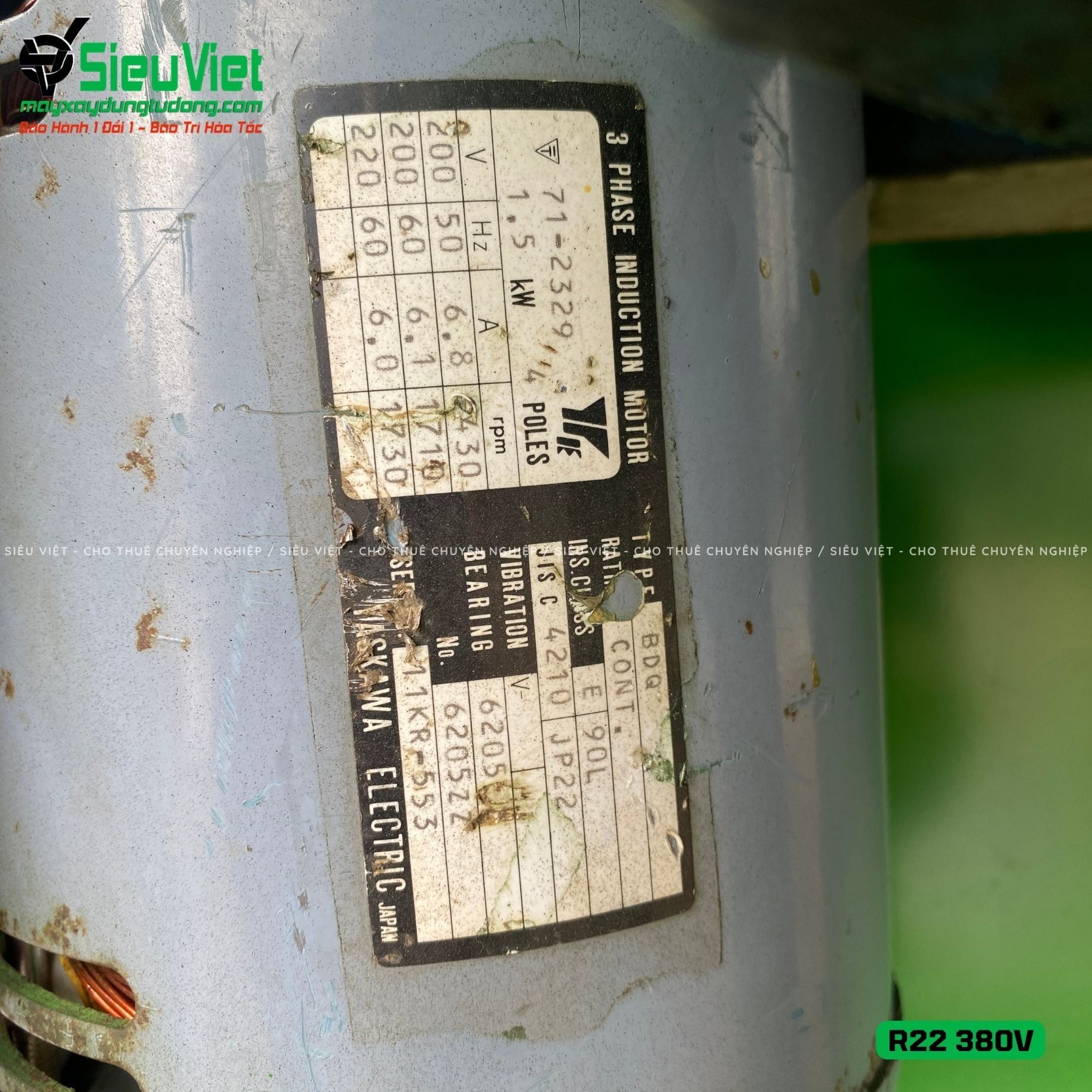 Thuê Tháng Máy uốn tròn sắt phi 10-20 R22 - Điện 380V, 3 Pha