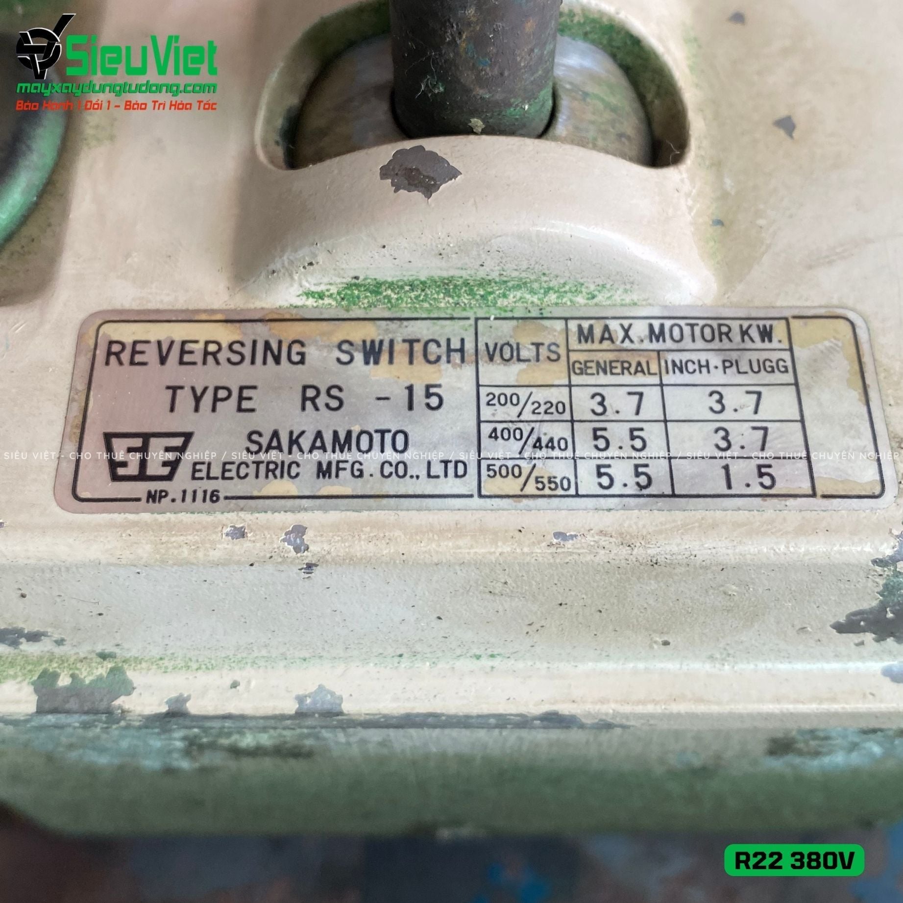 (Cũ) Máy uốn thép tròn R22 Nhật Bản - Điện 380v, 3 Pha