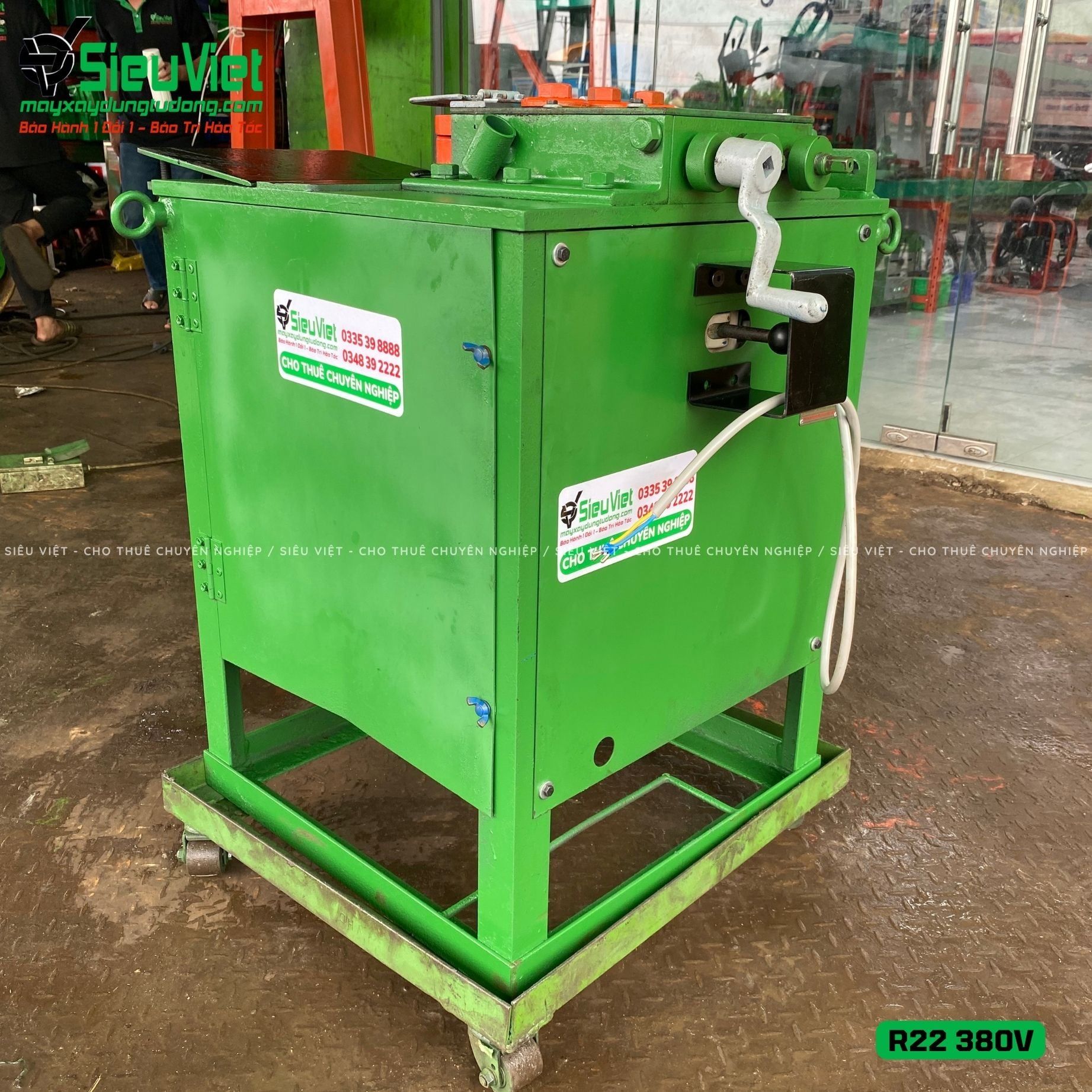 Thuê Tháng Máy uốn tròn sắt phi 10-20 R22 - Điện 380V, 3 Pha