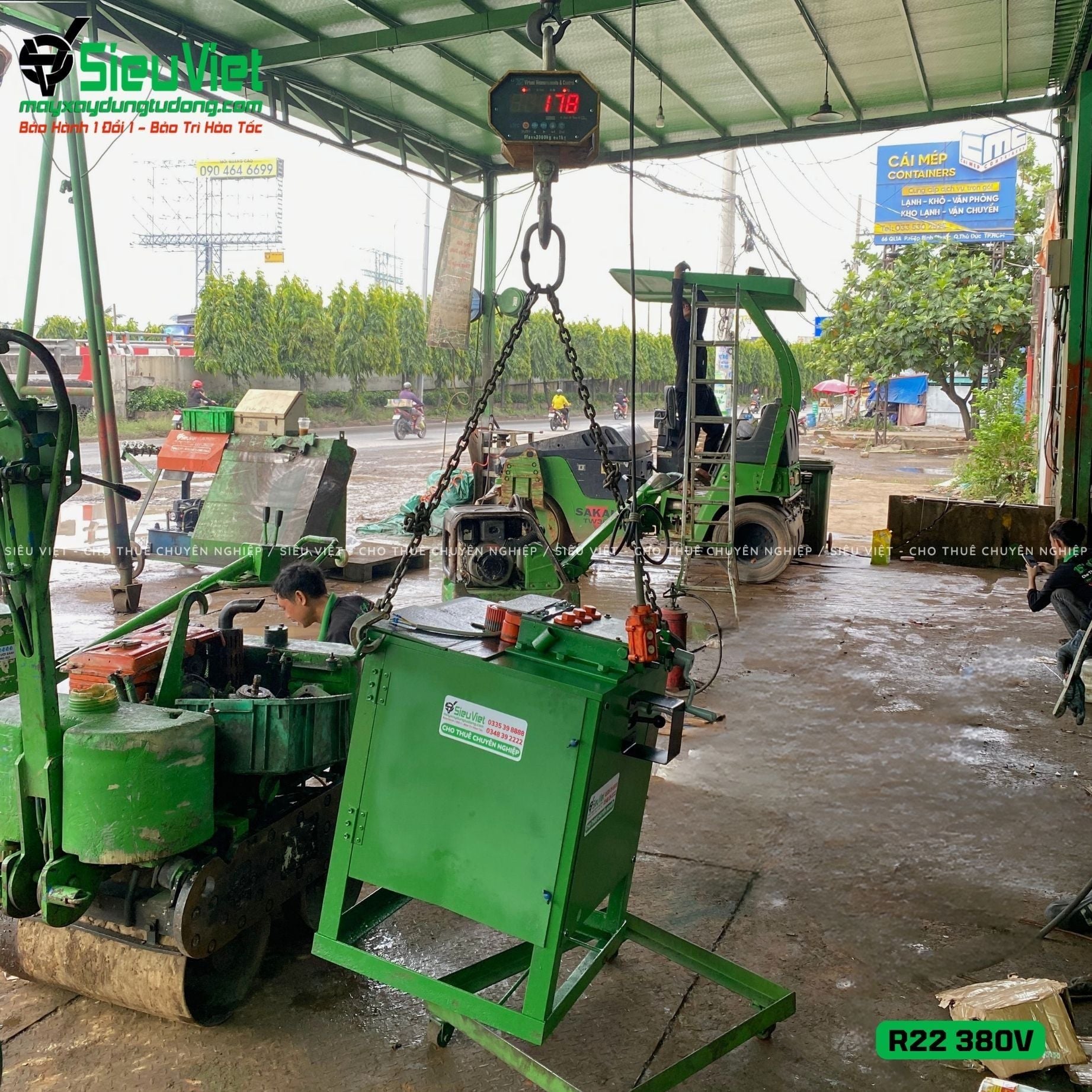 Thuê Tháng Máy uốn tròn sắt phi 10-20 R22 - Điện 380V, 3 Pha
