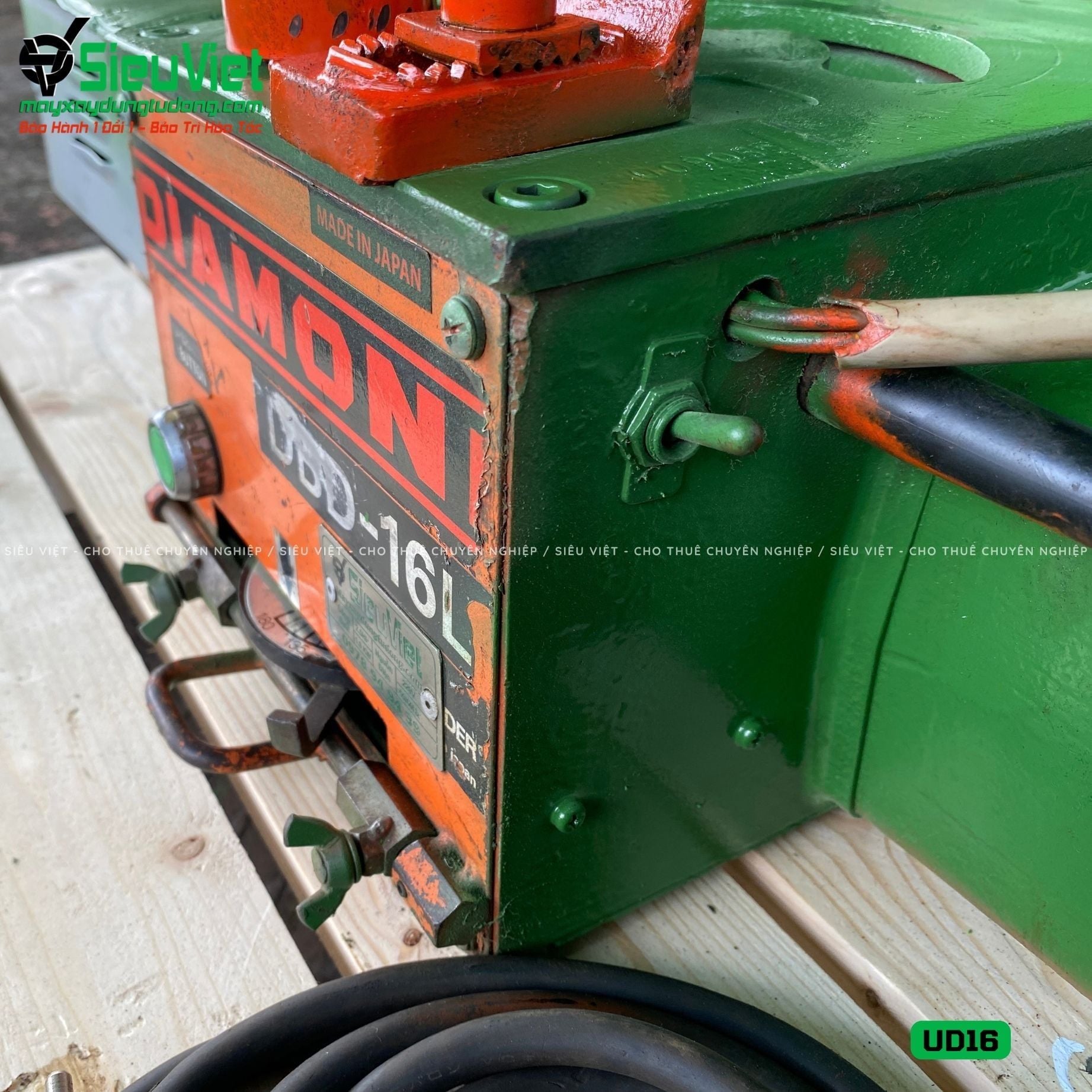 Thuê Tháng Máy uốn sắt phi 6-16mm UD16 Nhật Bản - Điện 220V, 1 Pha