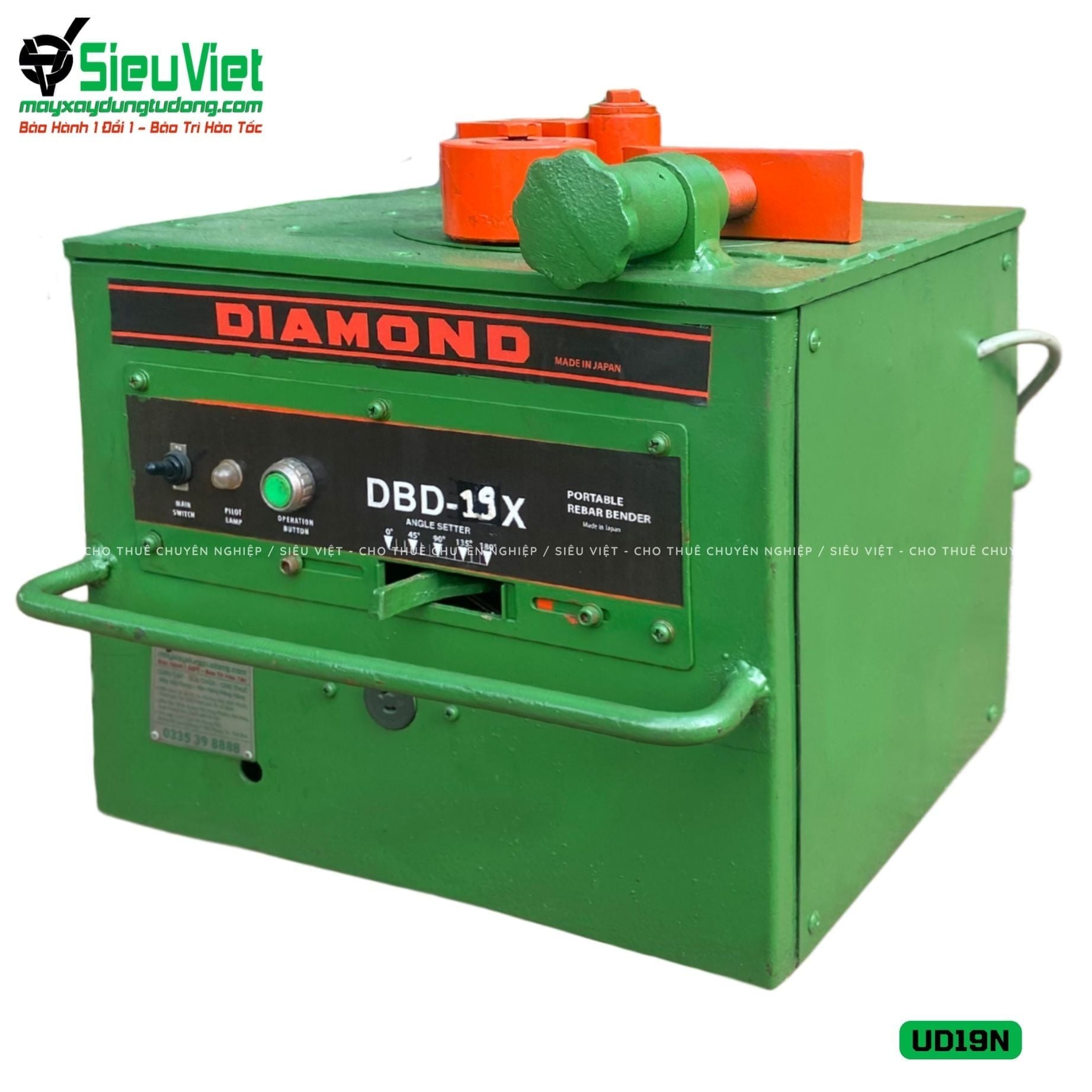 (Cũ) Máy uốn sắt UD19N Diamond Nhật Bản - Điện 220v, 1 Pha