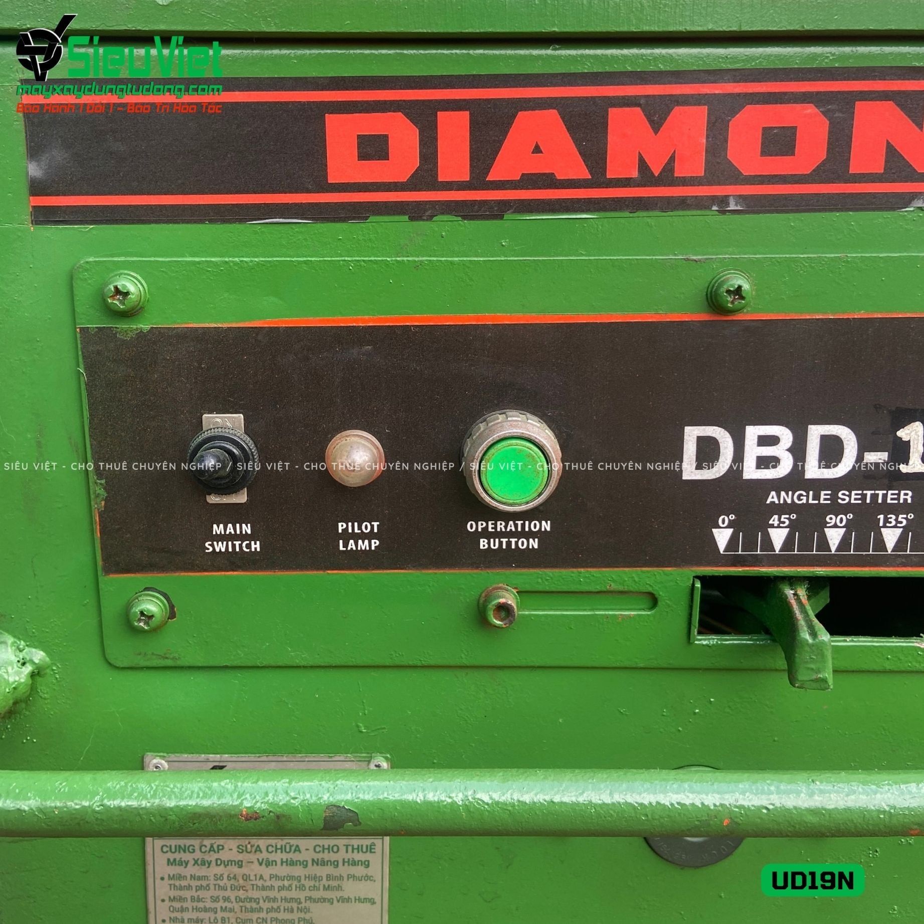 (Cũ) Máy uốn sắt UD19N Diamond Nhật Bản - Điện 220v, 1 Pha