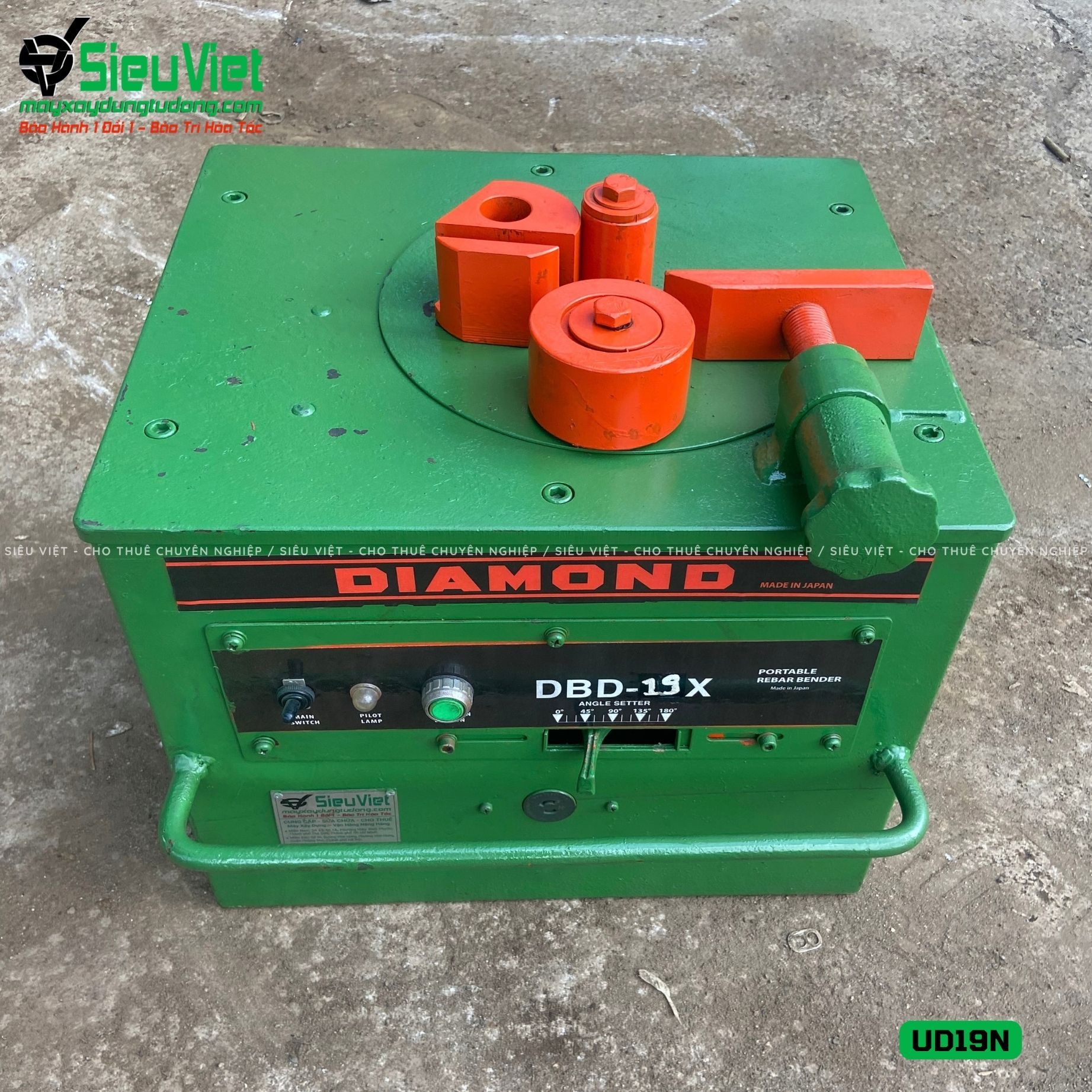 Thuê Tháng Máy uốn sắt phi 6-20mm UD19N Nhật Bản - Điện 220V, 1 Pha