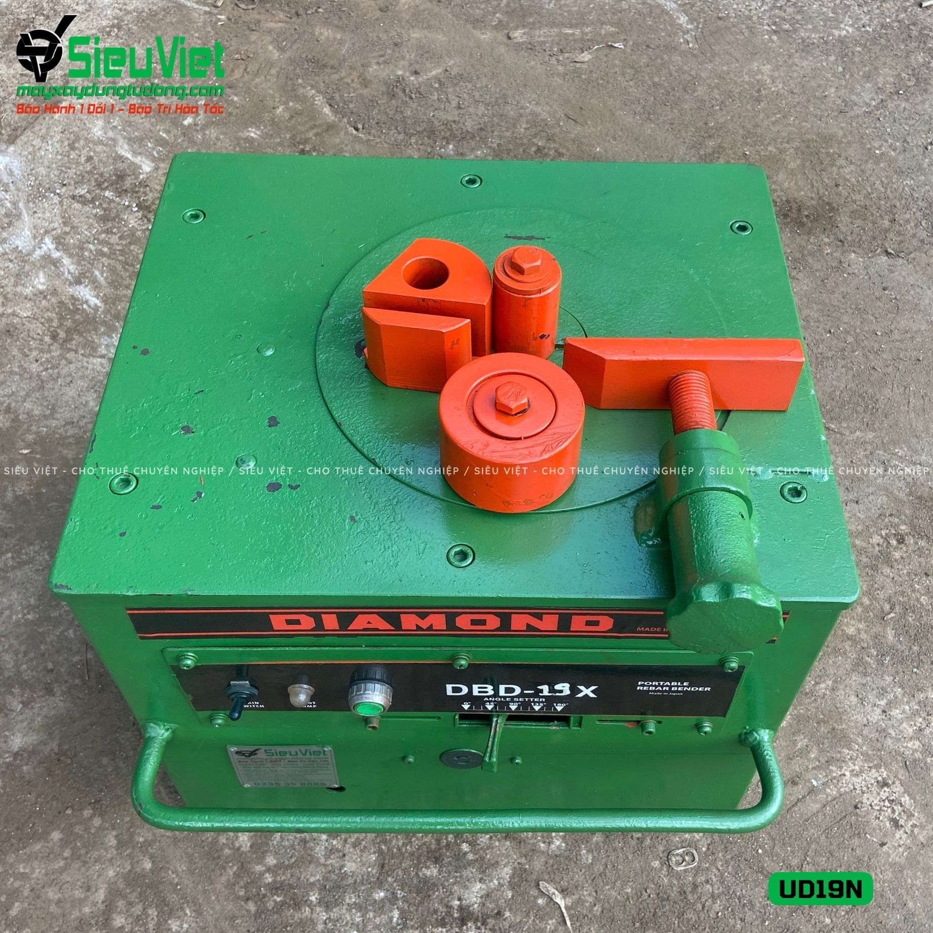 (Cũ) Máy uốn sắt UD19N Diamond Nhật Bản - Điện 220v, 1 Pha