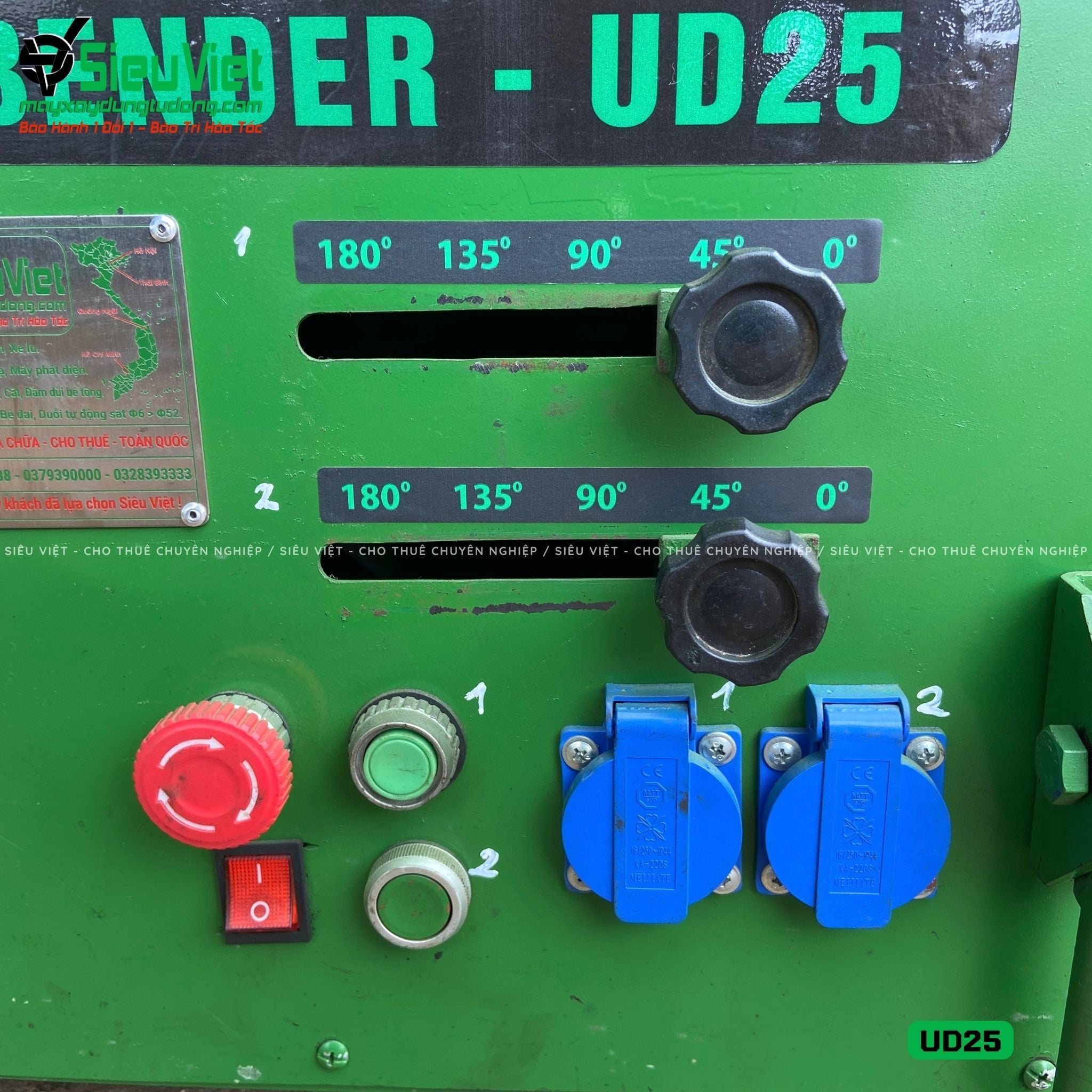 Thuê Tháng Máy uốn sắt phi 6-25mm UD25 - Điện 220V, dân dụng