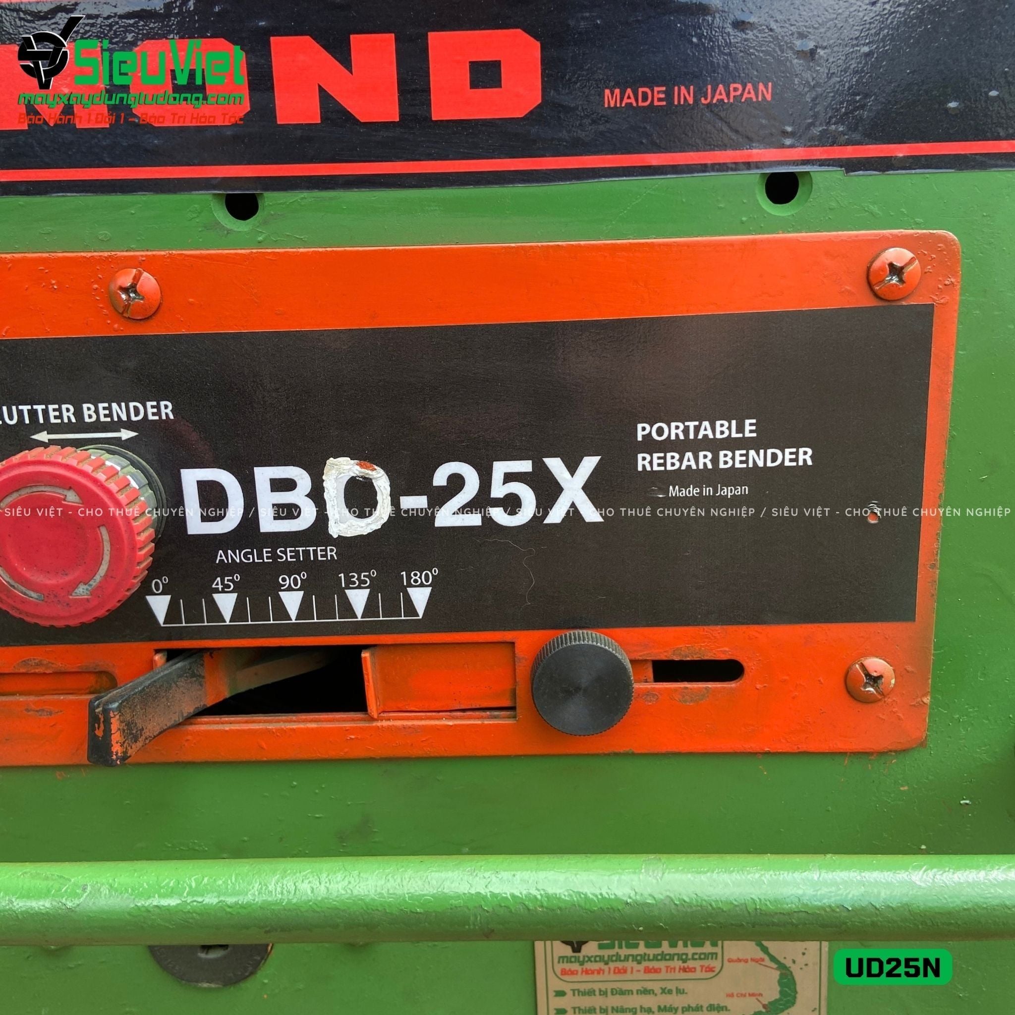 (Cũ) Máy uốn sắt phi 25 UD25N Nhật Bản - Điện 220v, 1 Pha