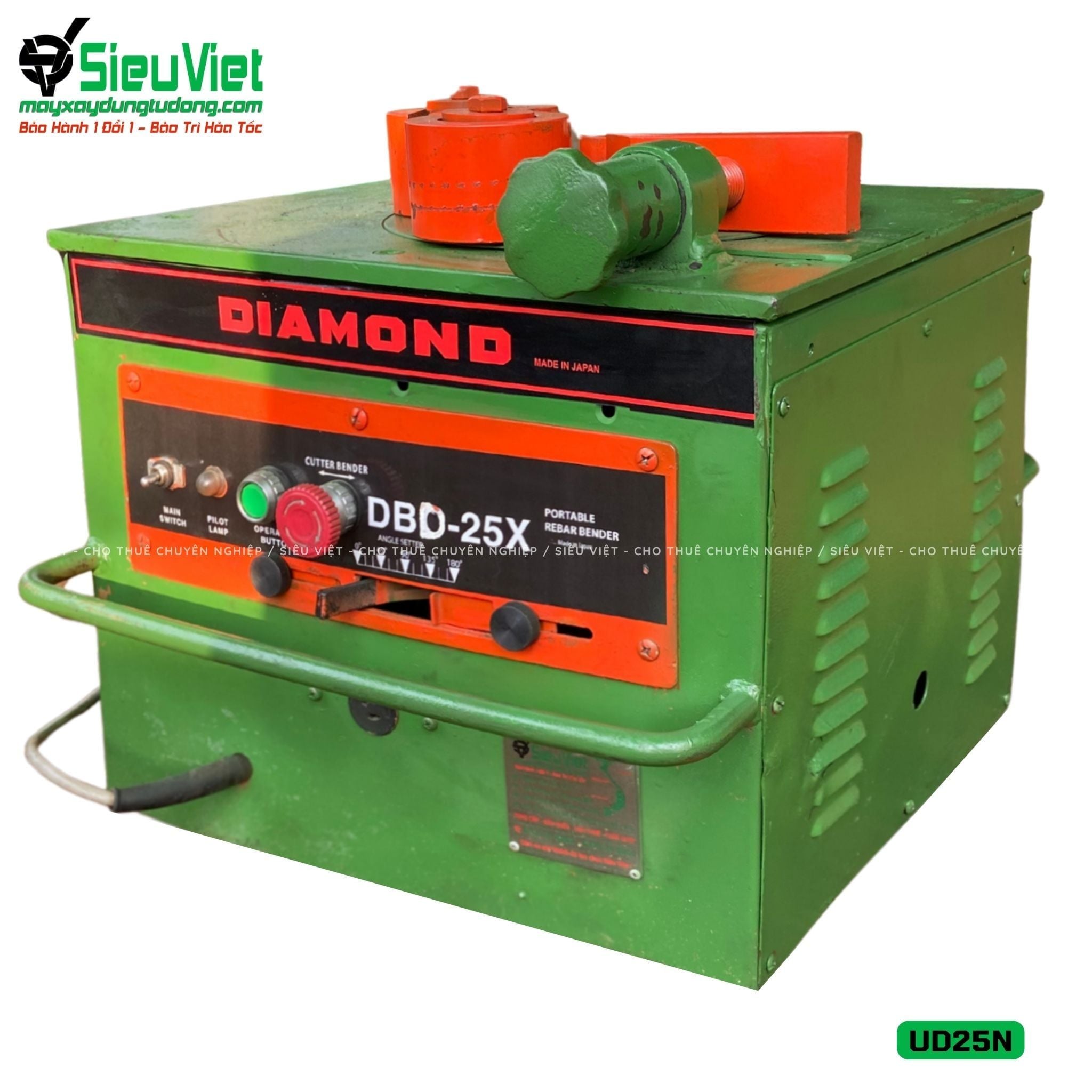 (Cũ) Máy uốn sắt phi 25 UD25N Nhật Bản - Điện 220v, 1 Pha